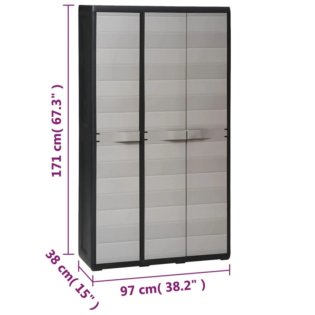8 Vidaxl Garden Cabinet - Grey, 8 of 8
