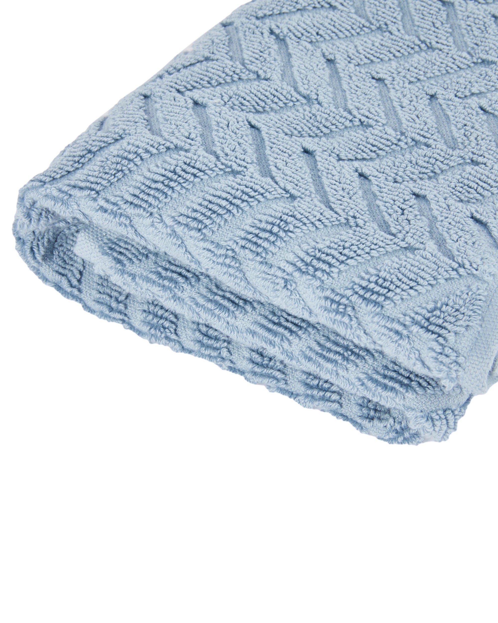 4 Chevron Cotton Hand Towel - Blue, 4 of 5