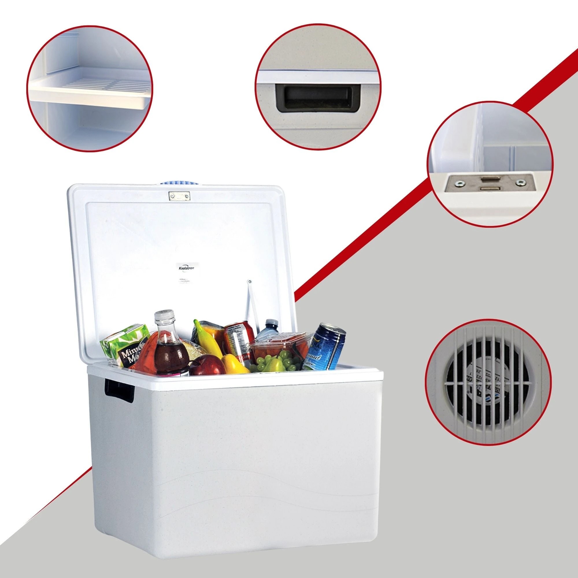 3 Koolatron 34L Portable 12V Cooler Warmer - Grey, 3 of 7