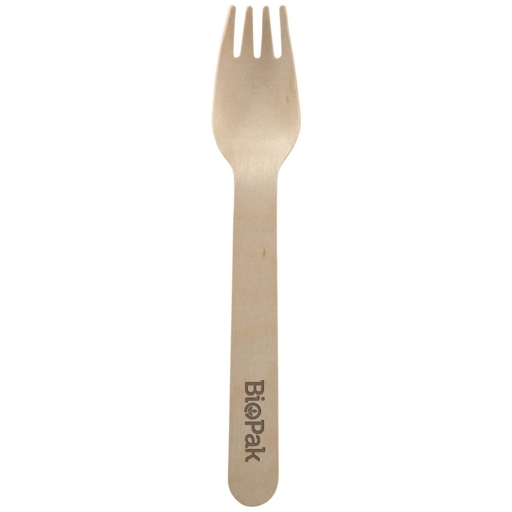 1 BioPak Wooden Forks 16cm 1000 Pack, 1 of 1
