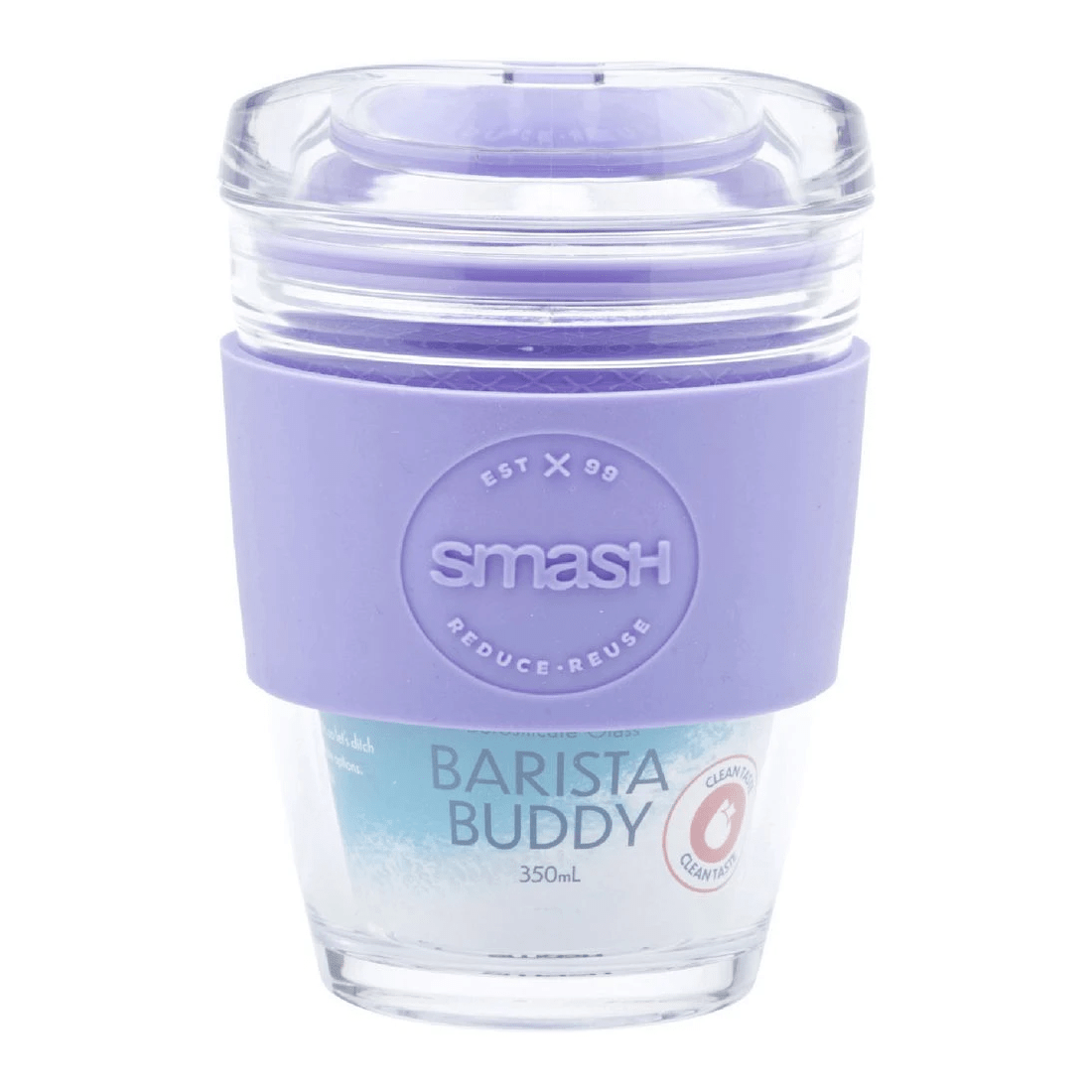1 Smash Blue Glass Barista Buddy 350mL Lilac, 1 of 3