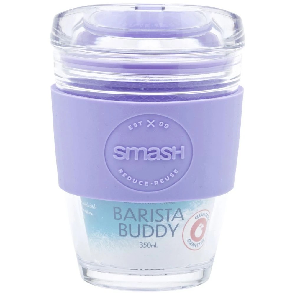 1 Smash Blue Glass Barista Buddy 350mL Lilac, 1 of 3