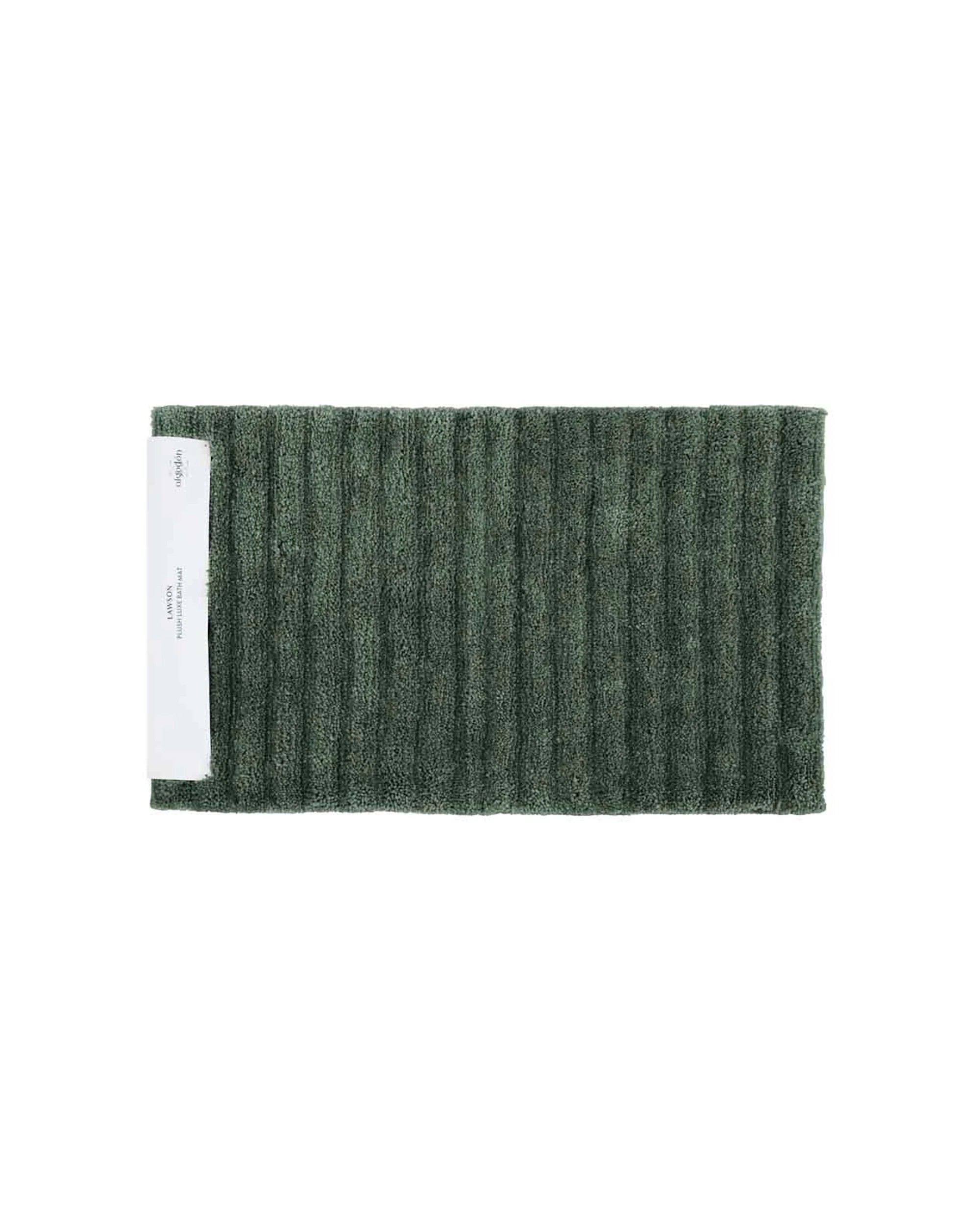 1 Algodon Lawson Plush Bath Runner Non-Slip Mat 50x100cm - Green, 1 of 3