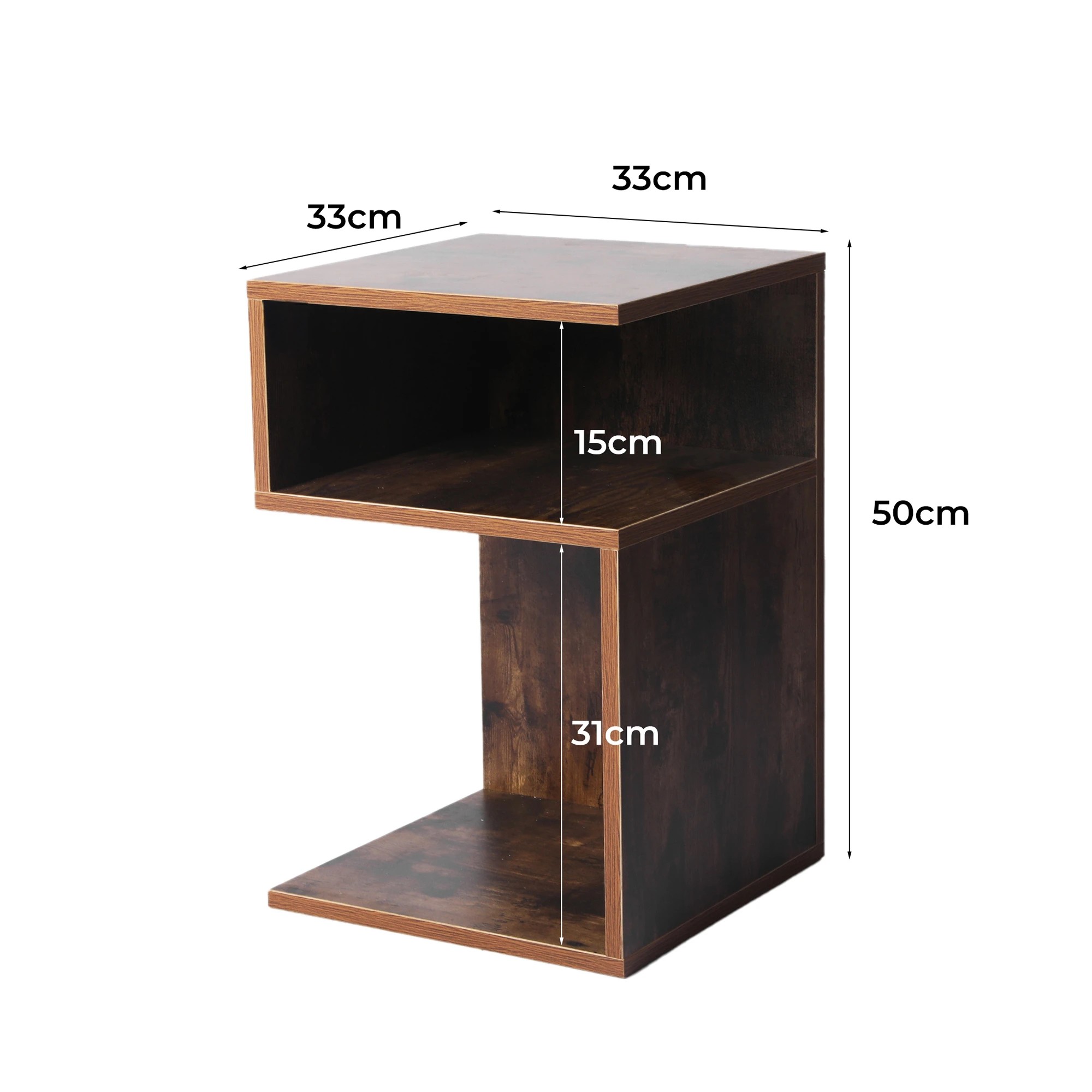 2 Levede 2x Bedside Tables Oak, 2 of 4