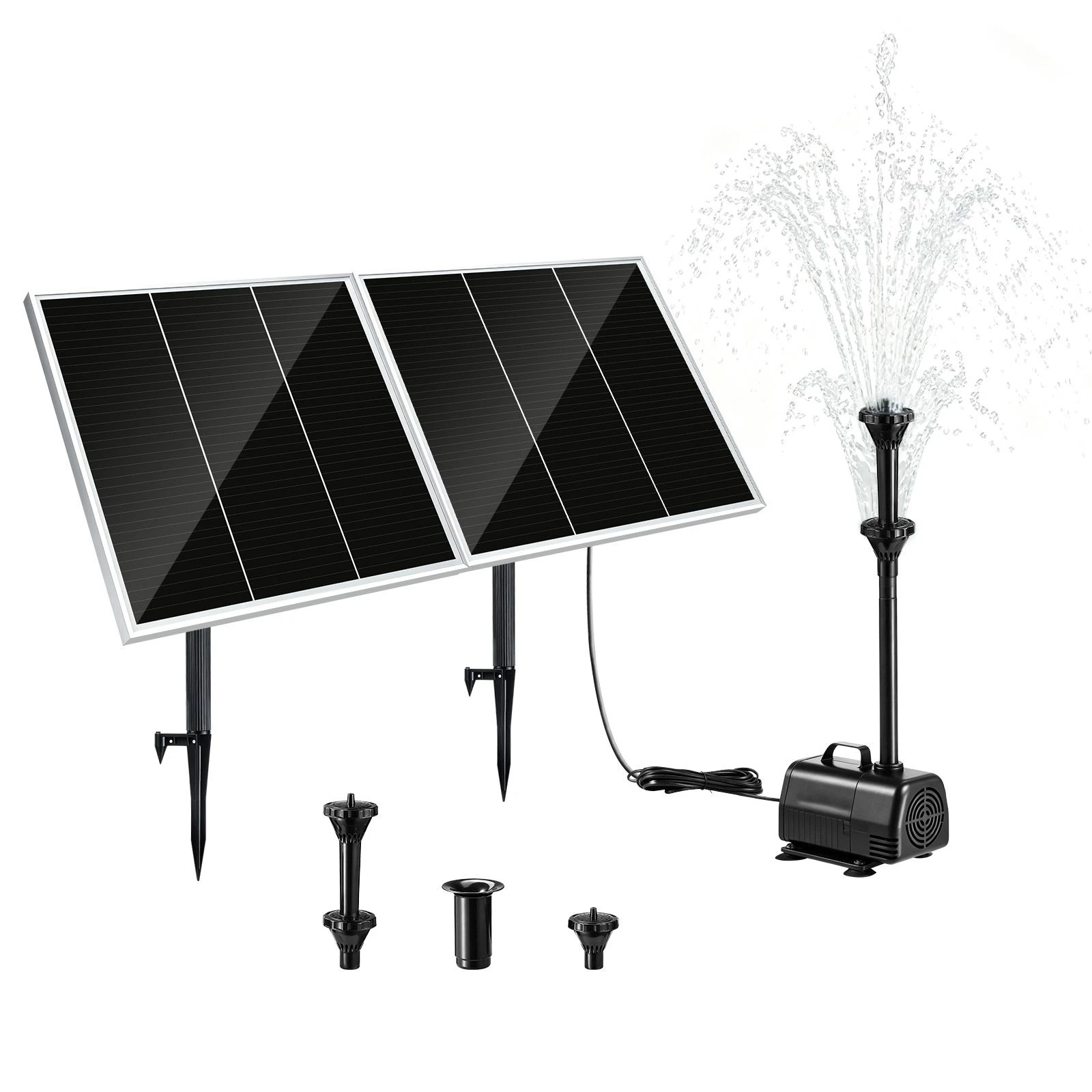 Ausway 80W Solar Pond Fountain Water Pump Panel Kit with 2800LPH ...