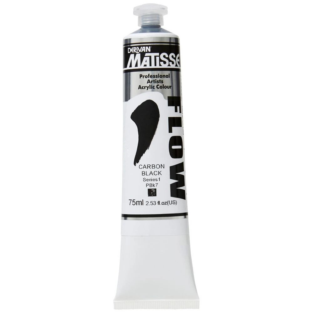 1 Derivan Matisse Flow Paint 75mL Carbon Black S1, 1 of 2