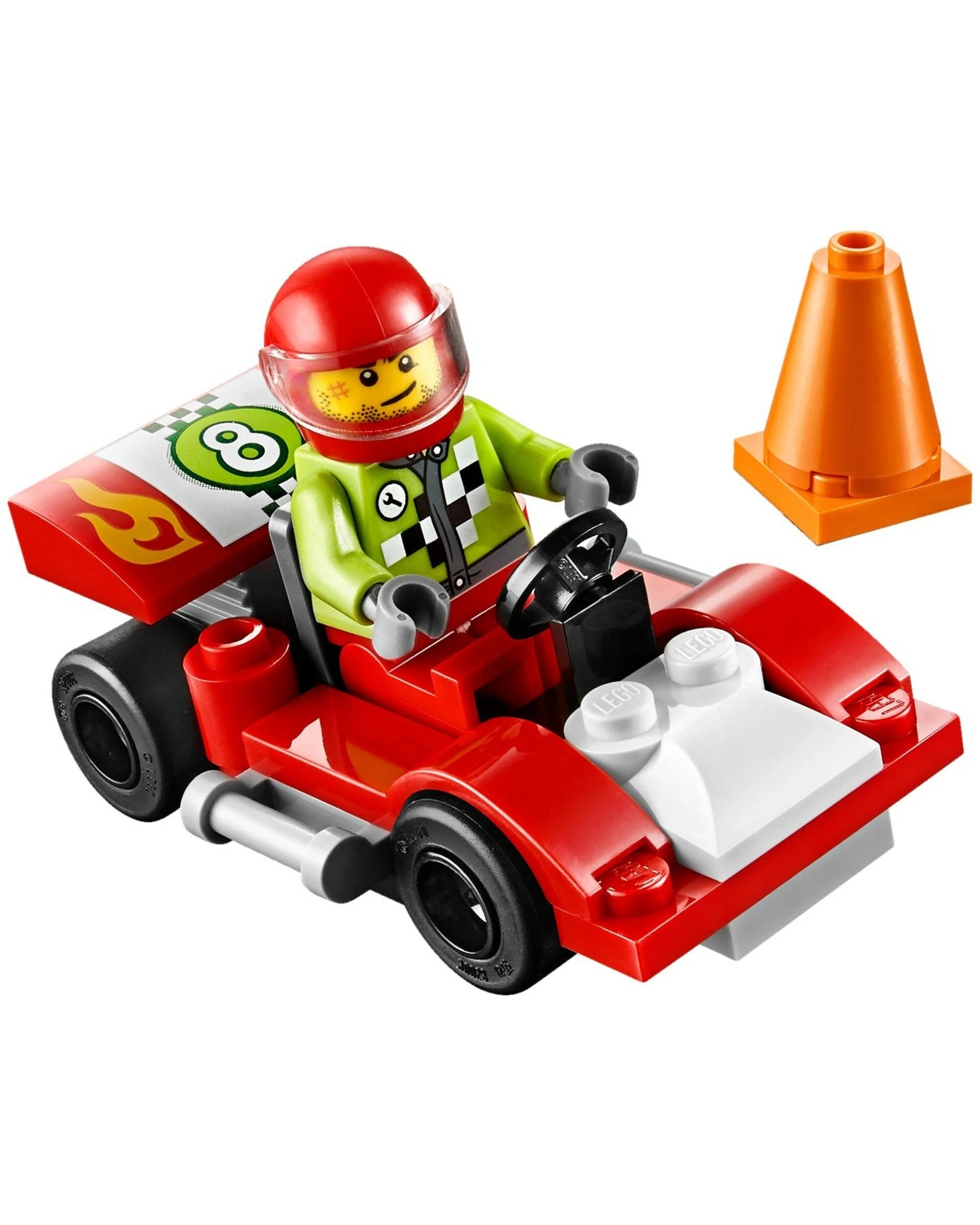 2 LEGO 30473 Racer - Race Car Minifigure & Cone, 2 of 2