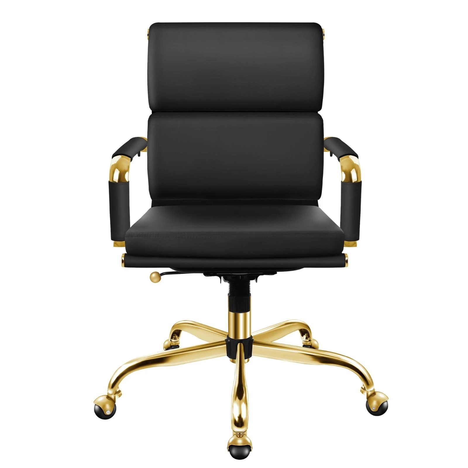 6 Alfordson Office Chair Ergonomic Paddings Executive Computer Work Seat Mid Back - Black, 6 of 10