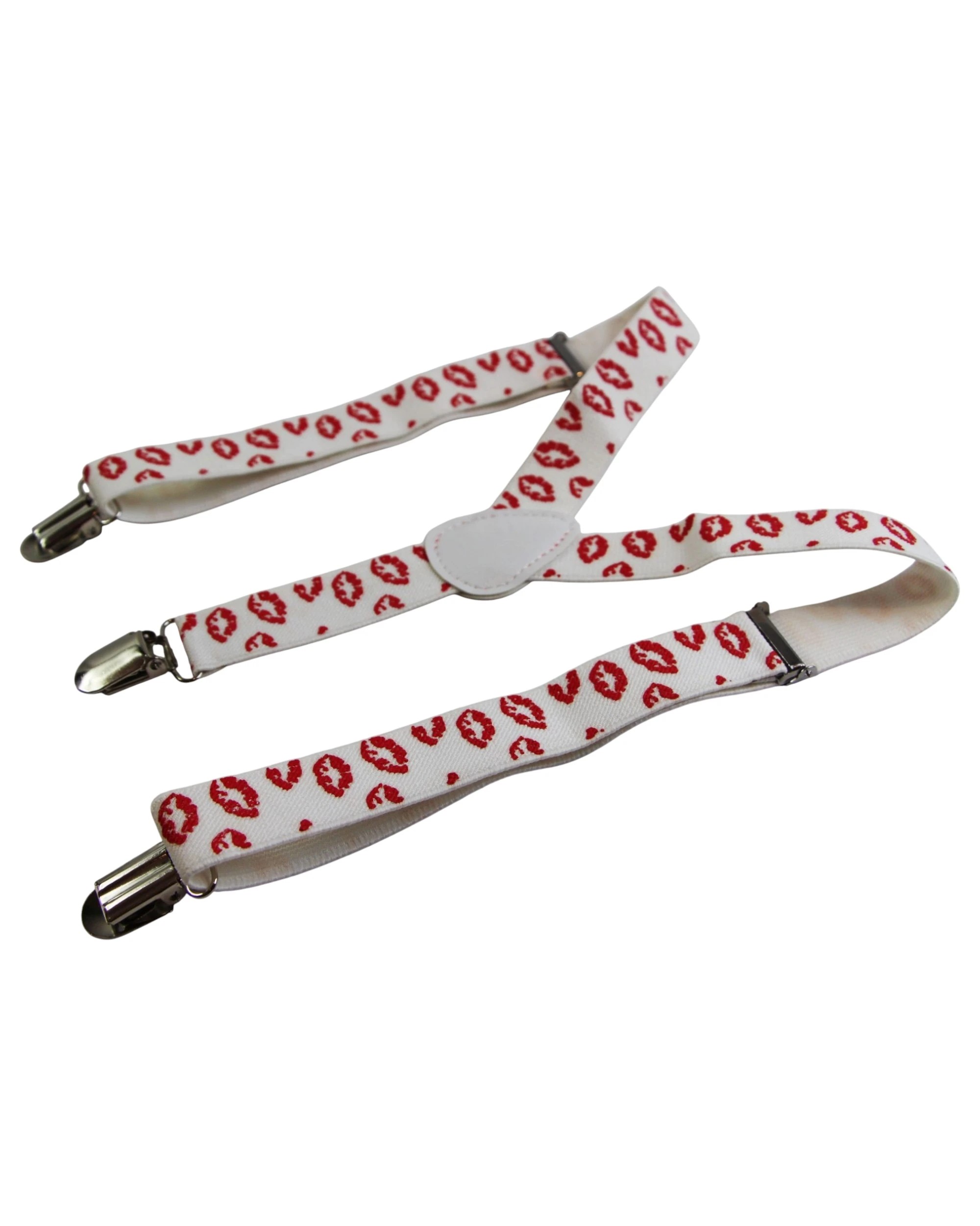 2 Zasel Boys Adjustable Kissing Lips Patterned Suspenders - Multi, 2 of 4