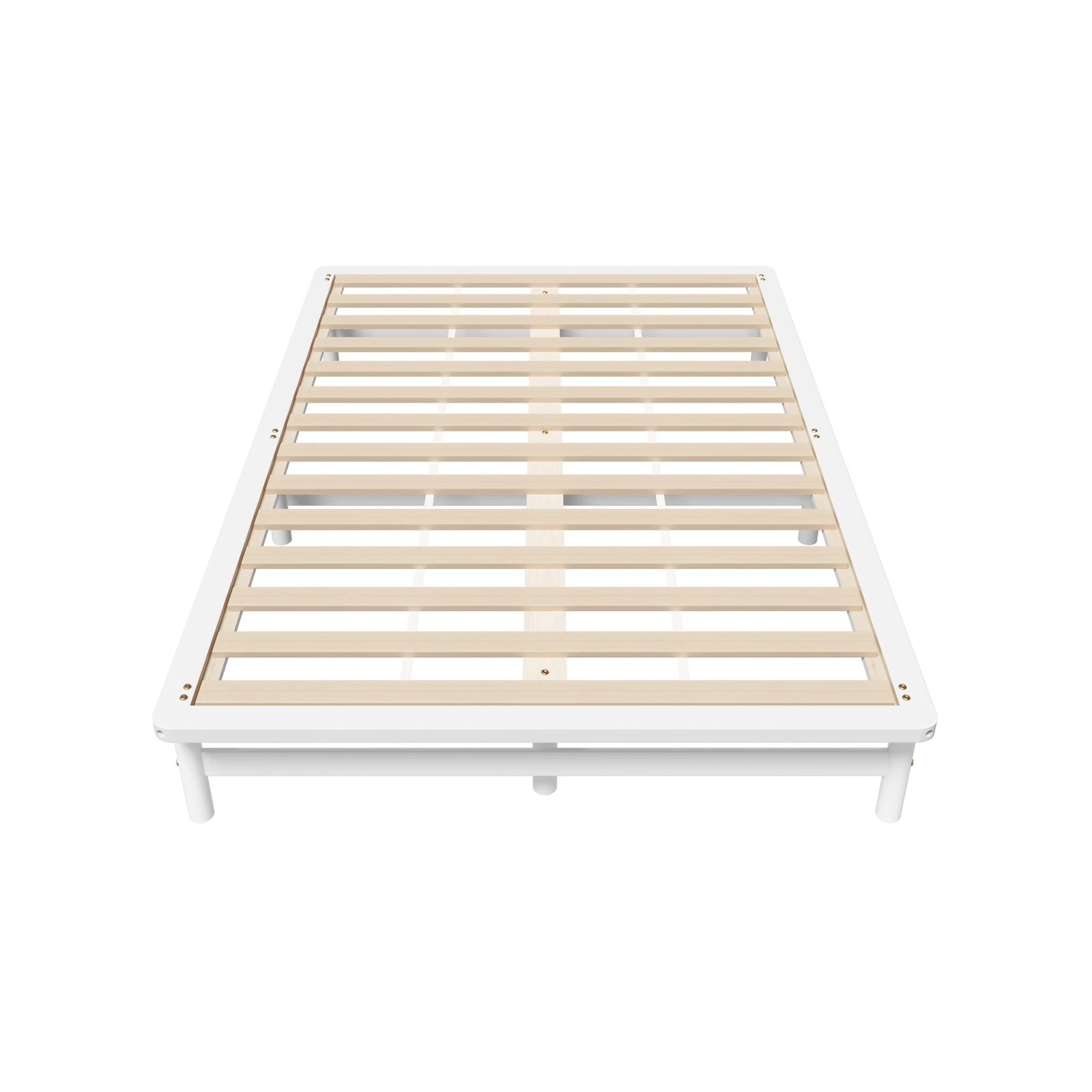 5 Oikiture Double Wooden Bed Frame Base Platform Solid Pine Timber Beds
 - White, 5 of 10