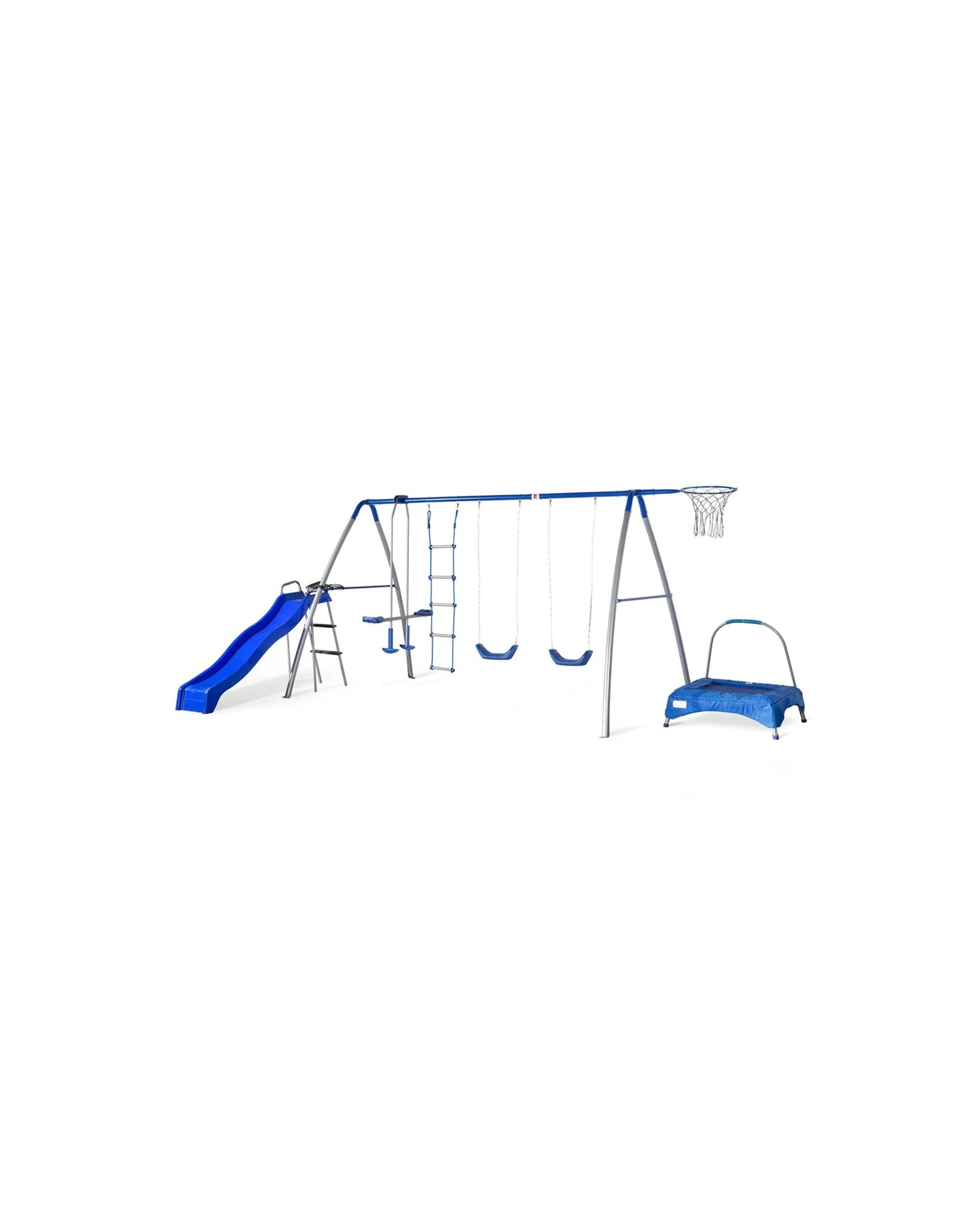 1 Plum Play Au Multiplay Tower 8 Station Outdoor Playset With Slide Durable Frame, 1 of 8