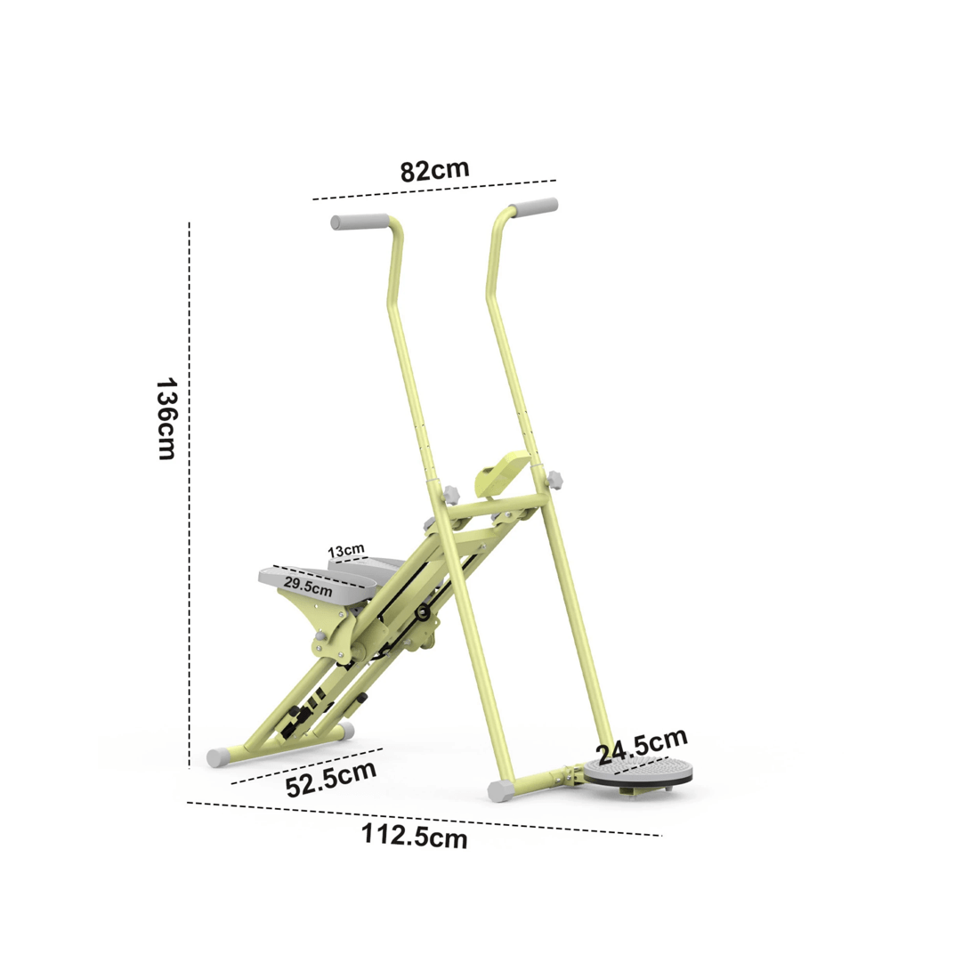 6 Advwin Vertical Climber Exercise Machine Adjustable Stair Stepper Yellow&Green, 6 of 6