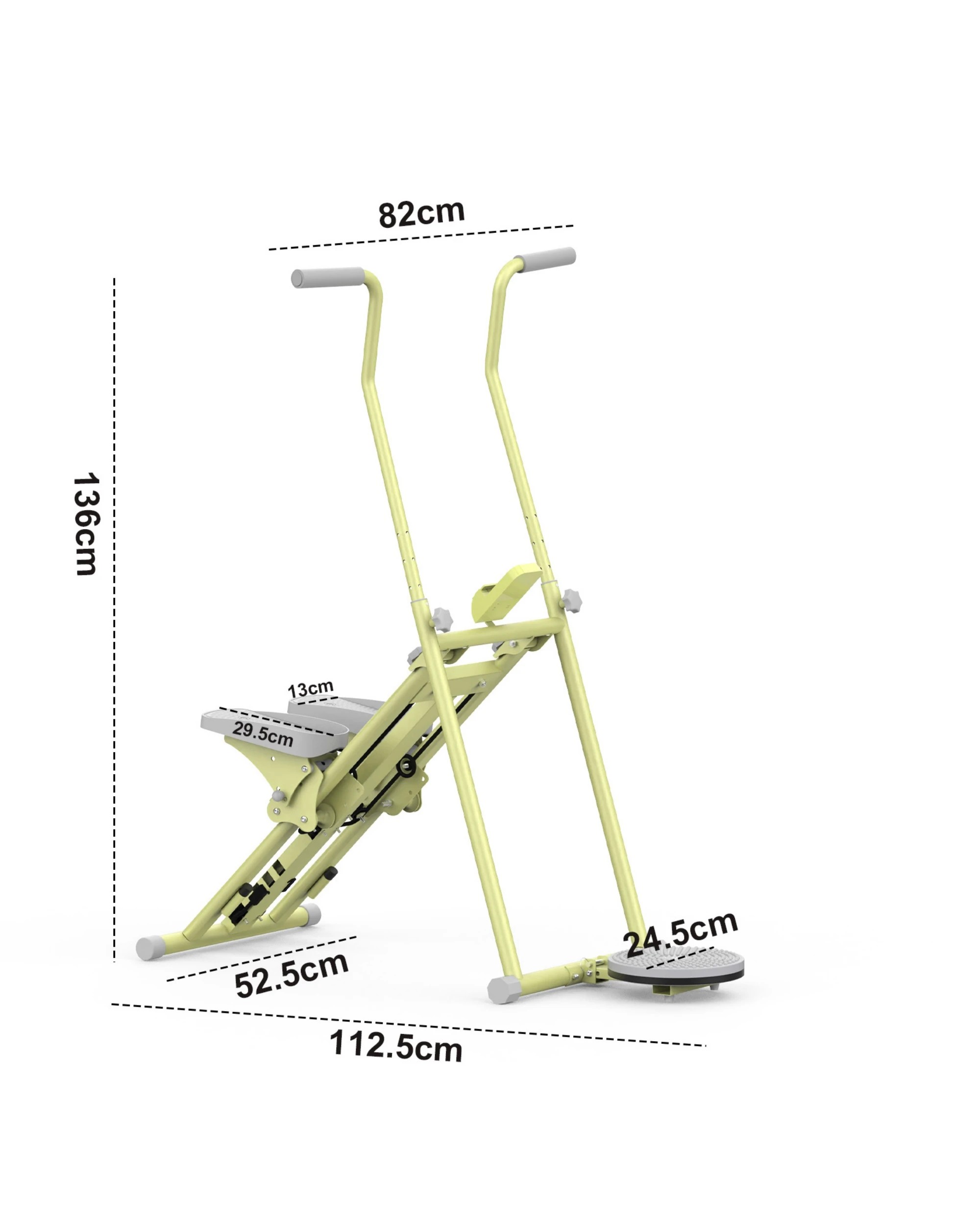 6 Advwin Vertical Climber Exercise Machine Adjustable Stair Stepper Yellow&Green, 6 of 6