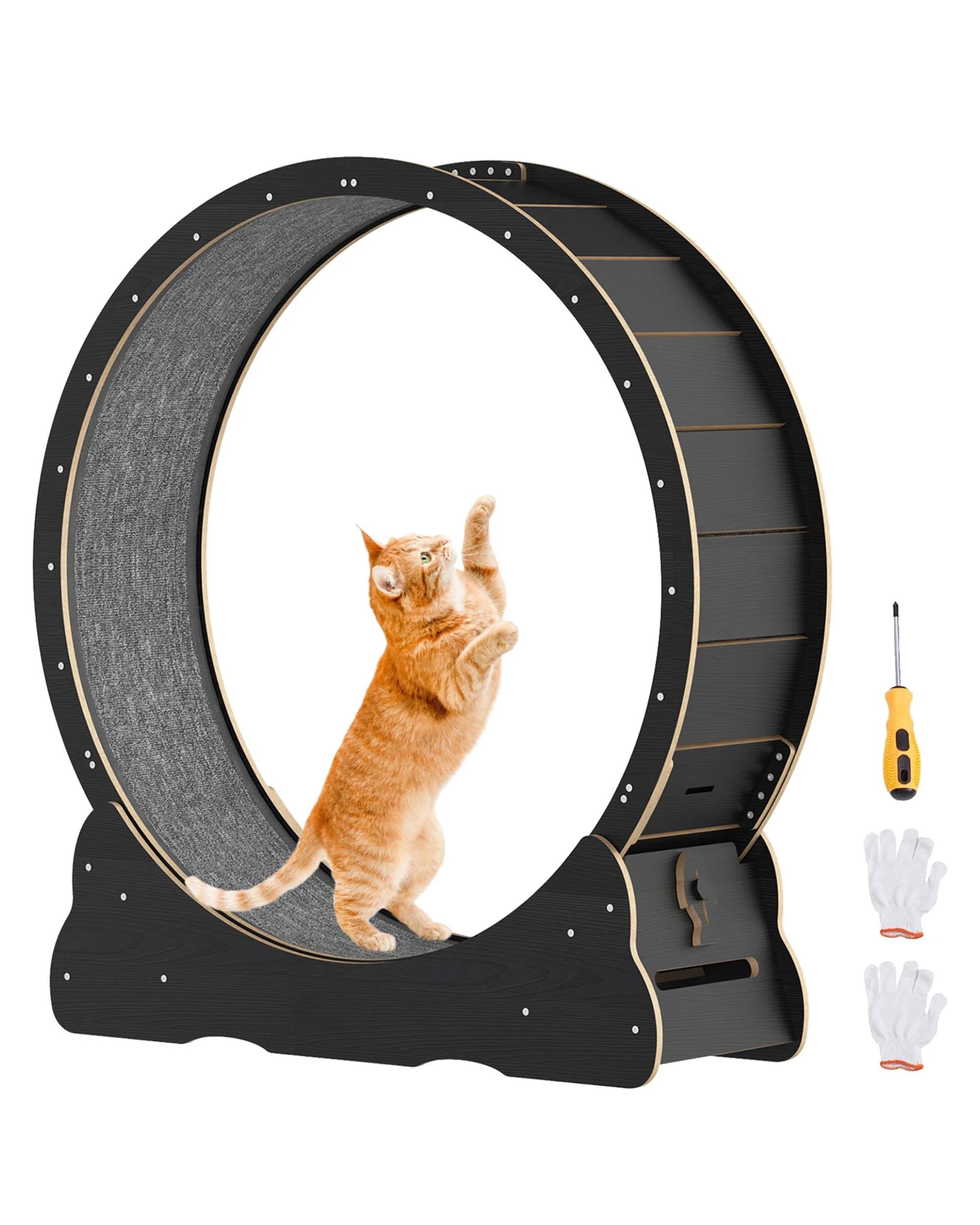 2 Advwin Cat Exercise Wheel Pet Running Exerciser Treadmill Scratcher Board, 2 of 7