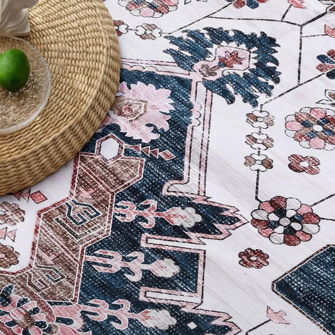 6 Artiss Floor Rug 240x340cm Large Washable Persian Area Rug Living Room - Blue, 6 of 9