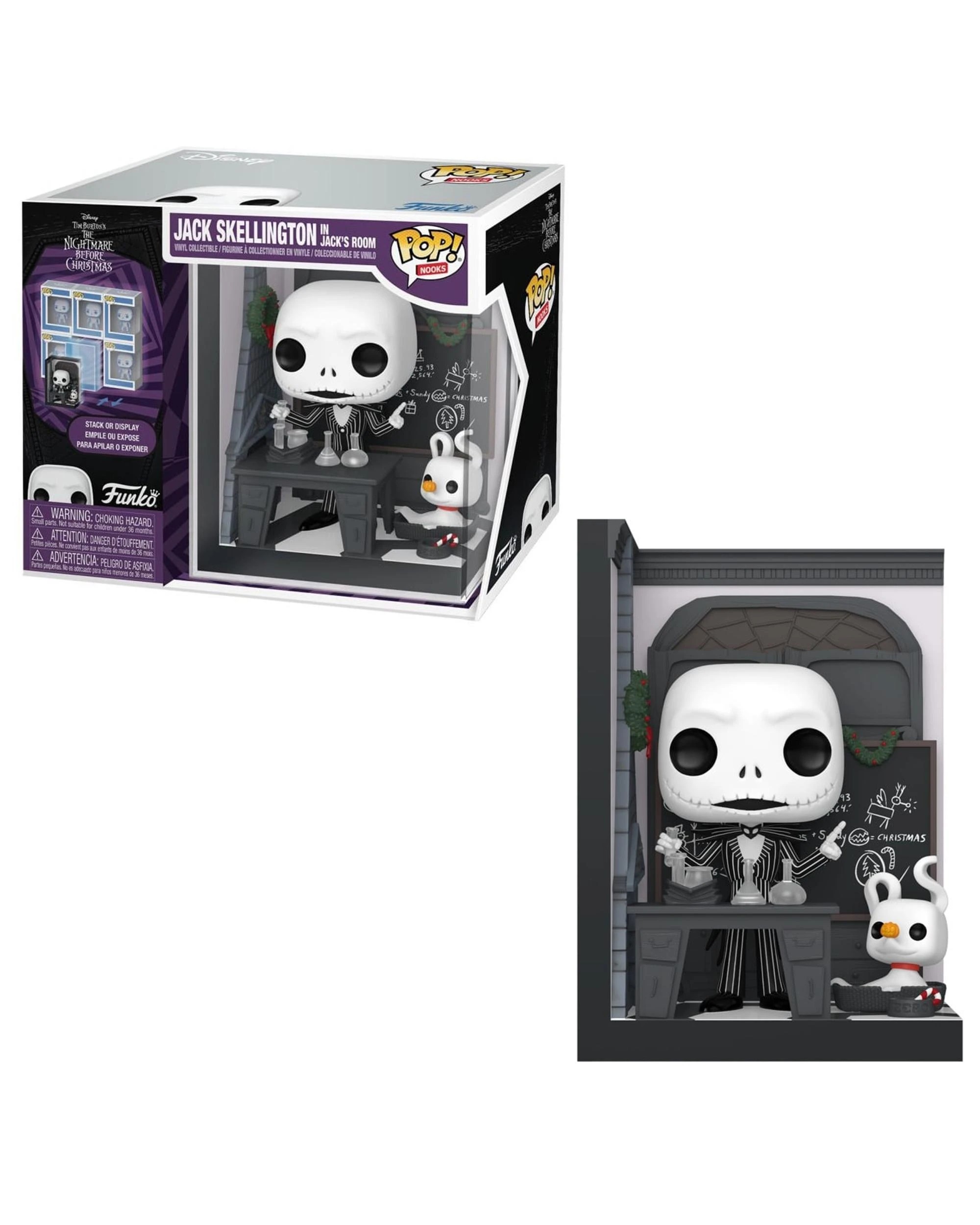 1 The Nightmare Before Christmas Jack Skellington in Jack's Room POP! Nook Funko POP! Vinyl, 1 of 3