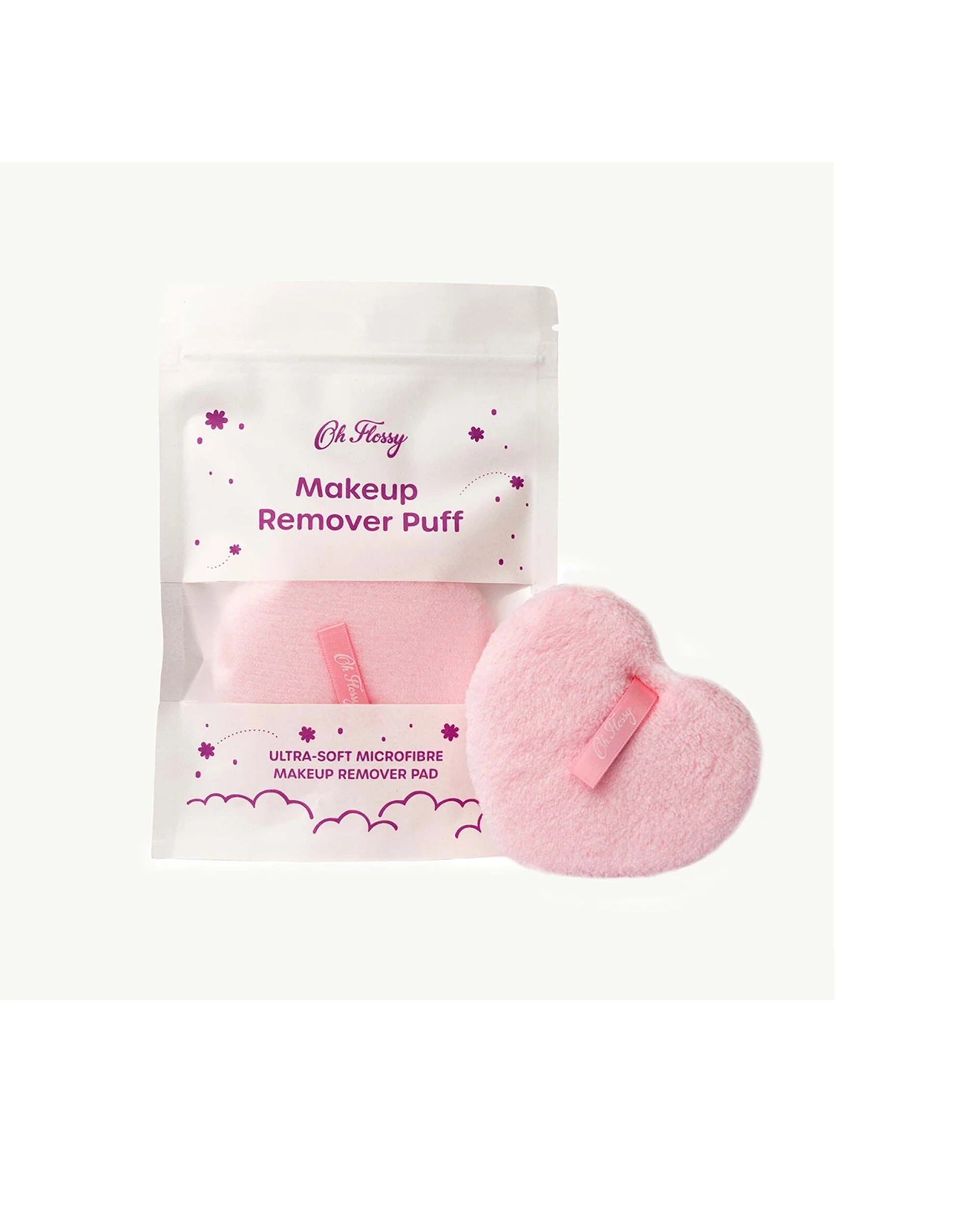 2 OH FLOSSY 2PK Makeup Cosmetic Remover Cleaning Puff Set - Pattern, 2 of 7