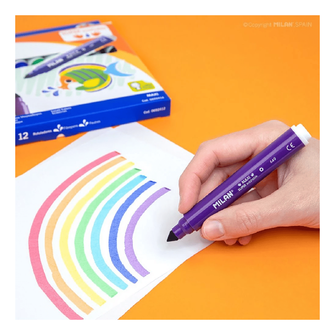 4 Milan Super Washable Maxi Fibre Pens 12 Pack, 4 of 5