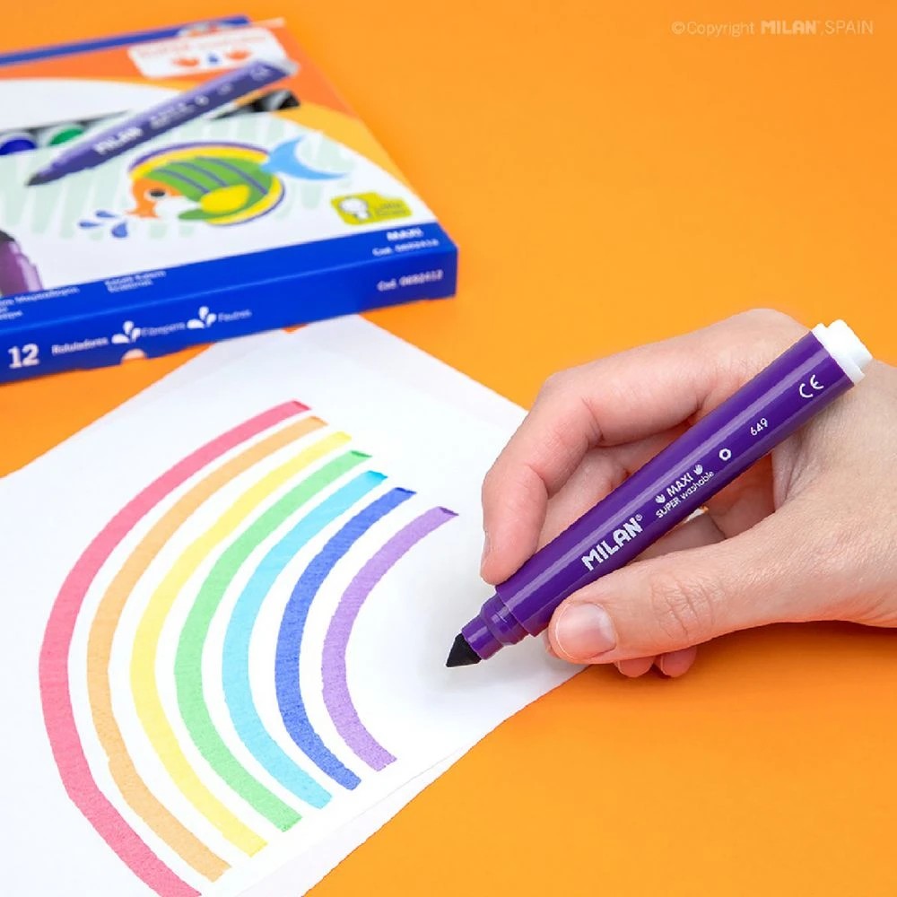 4 Milan Super Washable Maxi Fibre Pens 12 Pack, 4 of 5