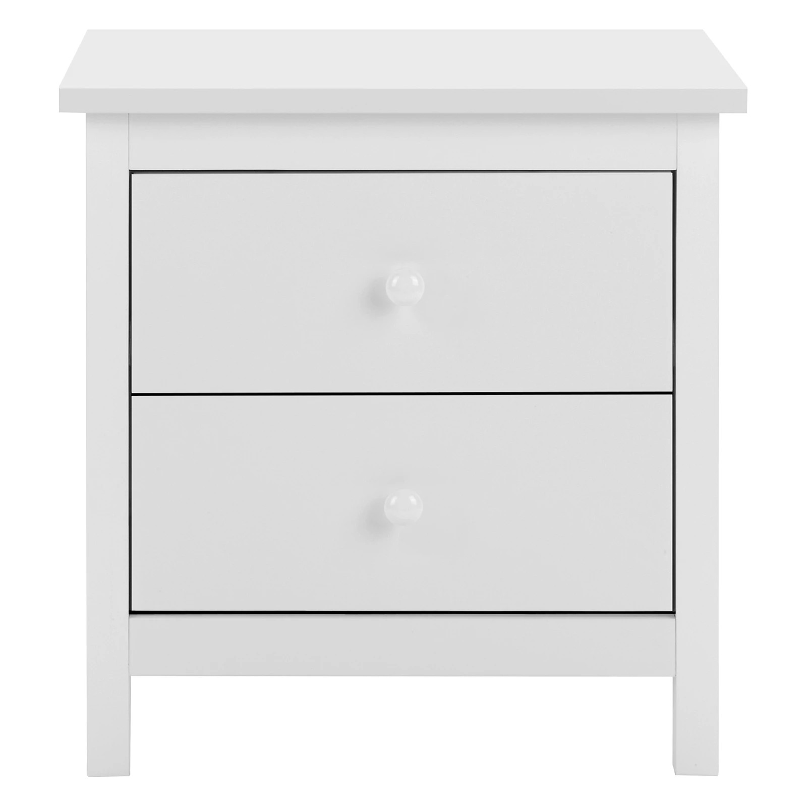 4 Alfordson 2x Bedside Table Hamptons Nightstand Storage Side End 2 Drawers - White, 4 of 6