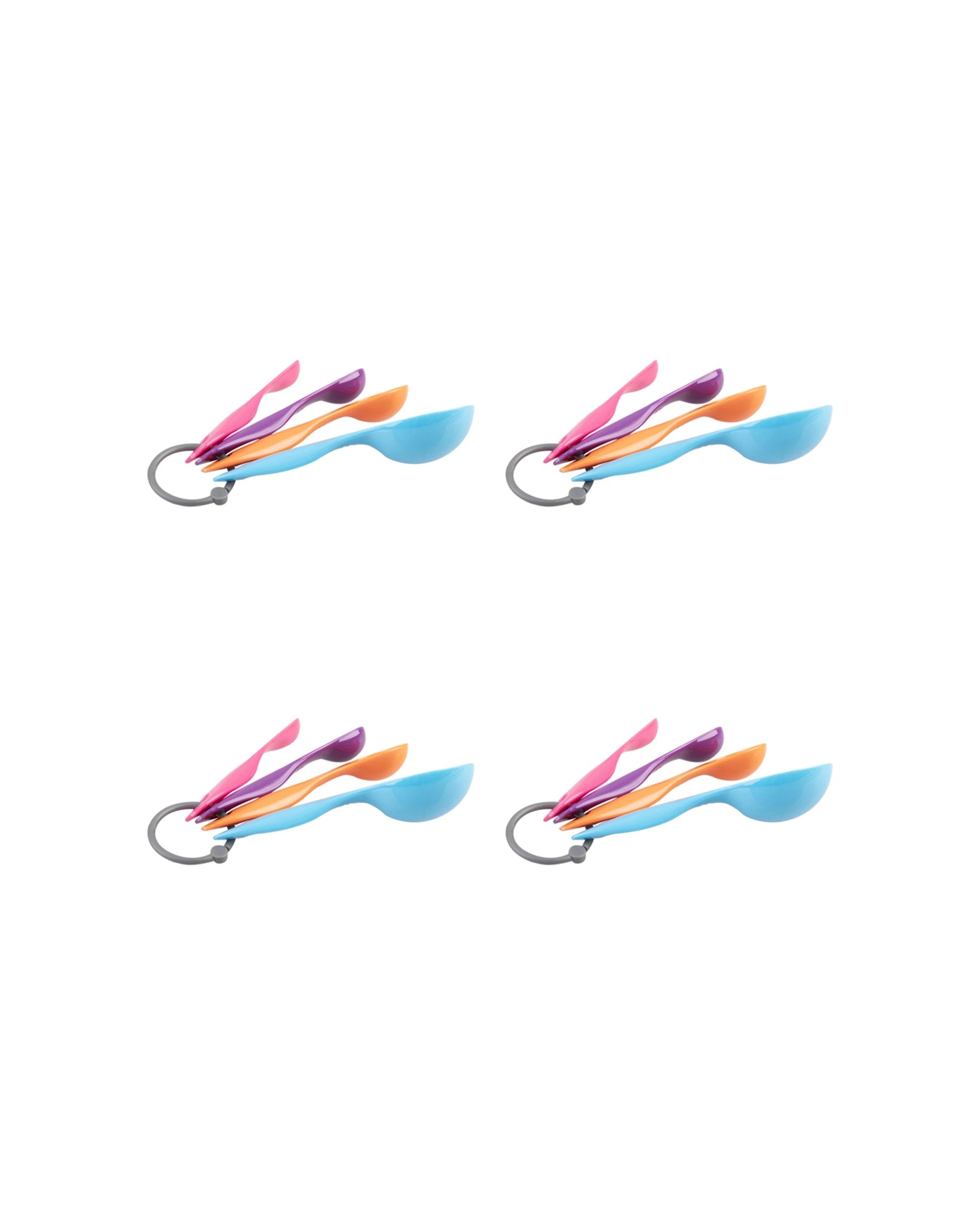 1 Appetito 4x 4pc Appetito Measure Spoons Home Kitchen Cooking Utensil Set - Multi, 1 of 1