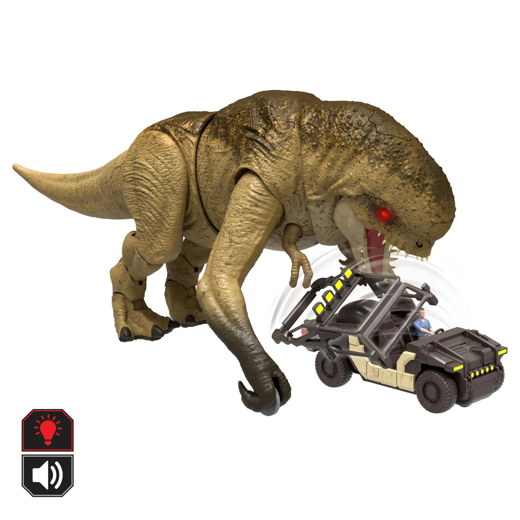 6 Jurassic World Rebirth Track 'N Chomp Distortus Rex & Vehicle, 6 of 6