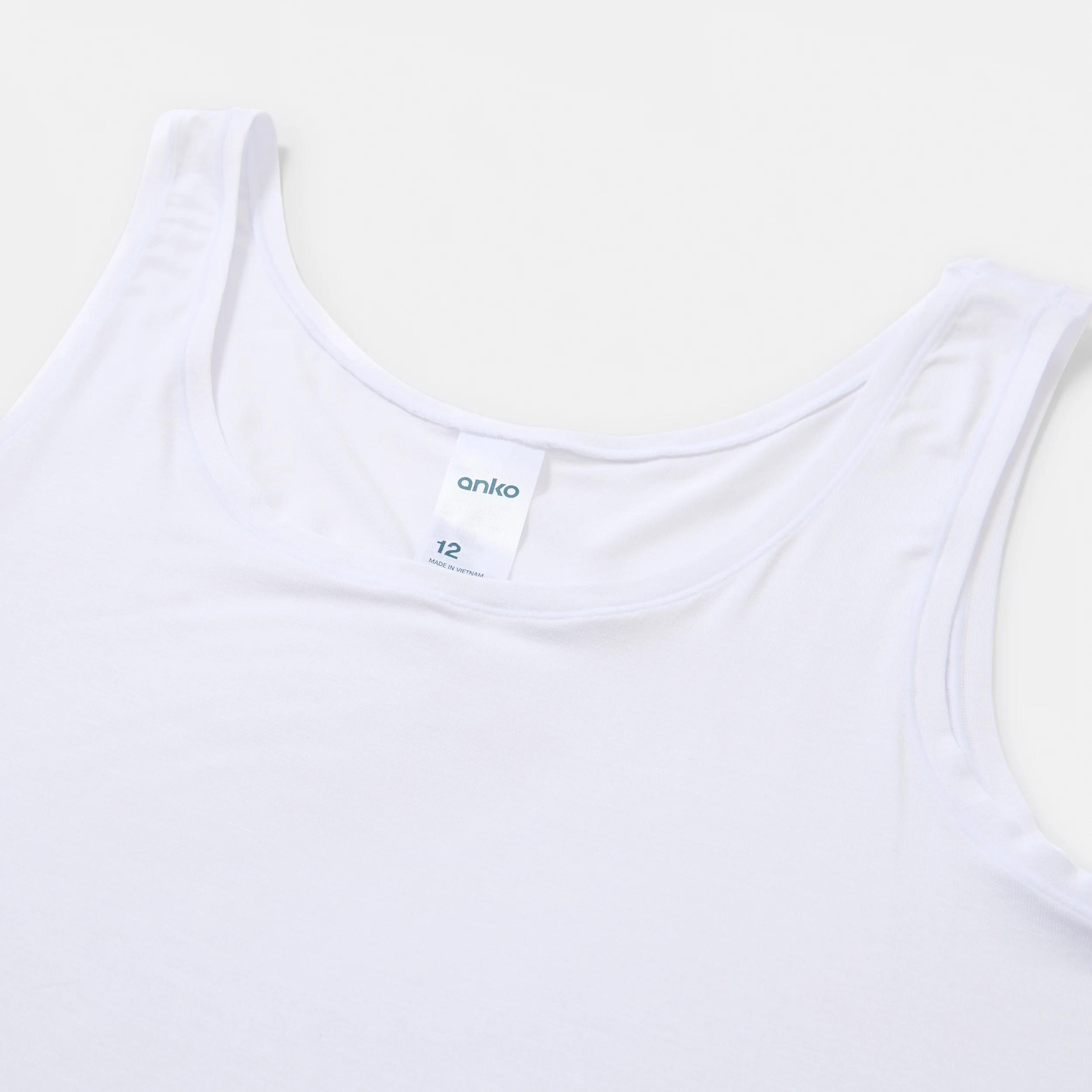 4 2 Pack Bamboo Thermal Tank White, 4 of 5