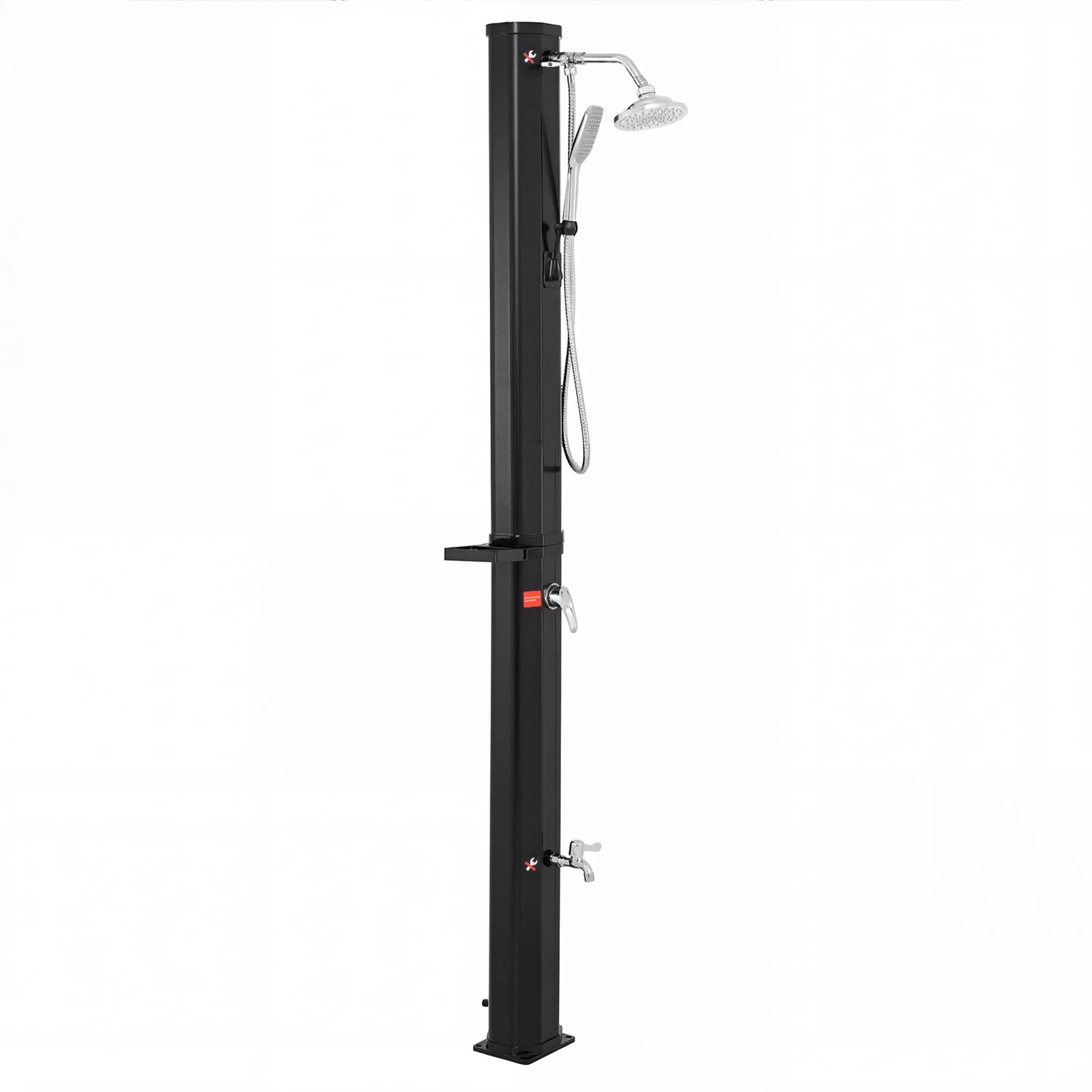 1 Costway 35L Solar Heated Outdoor Shower 2-Section w/360°Swivel & Handheld Shower Head, 1 of 1