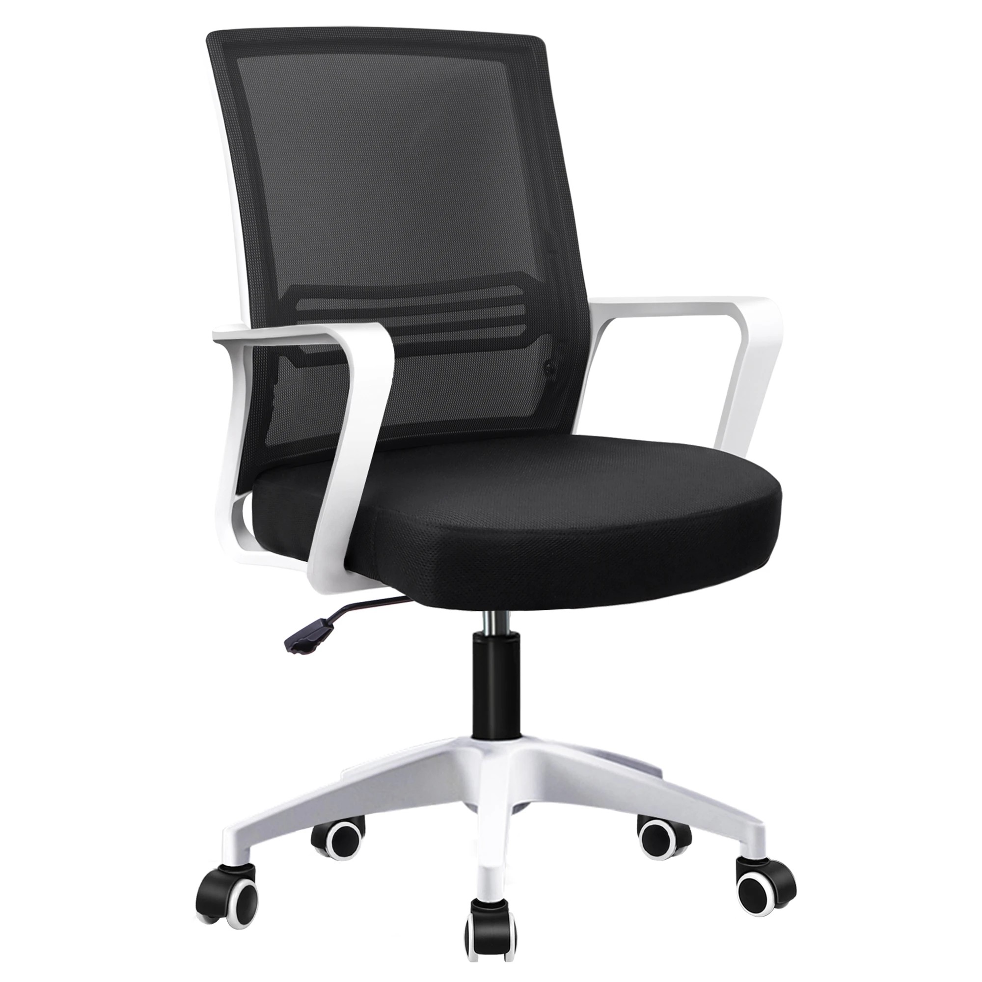1 Alfordson Mesh Office Chair Executive Computer Seat Work Gaming Racing Study - White Black, 1 of 10