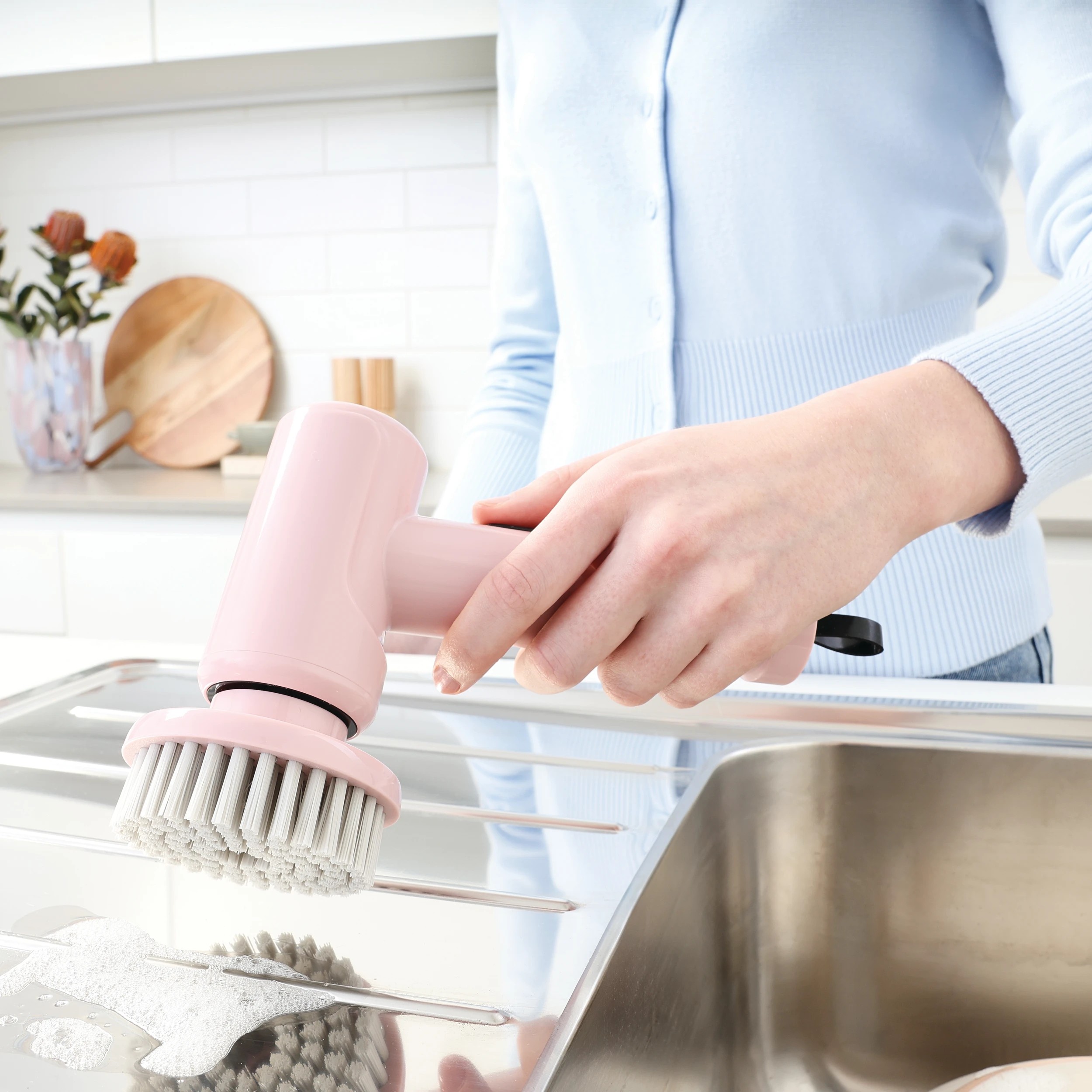 1 Waterproof Scrubber - Pink, 1 of 8