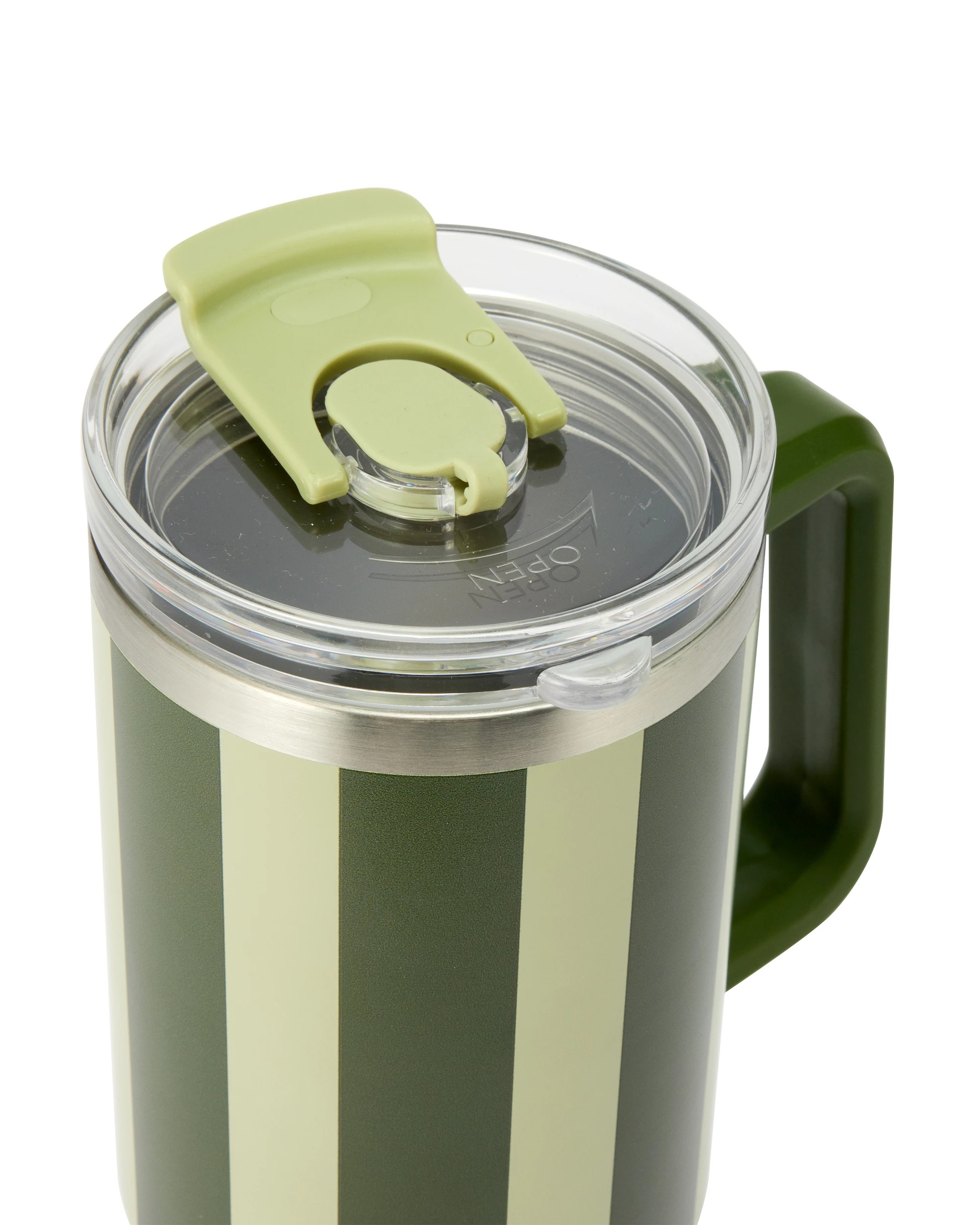 5 1.18L Green Stripe Jumbo Tumbler with Handle, 5 of 6