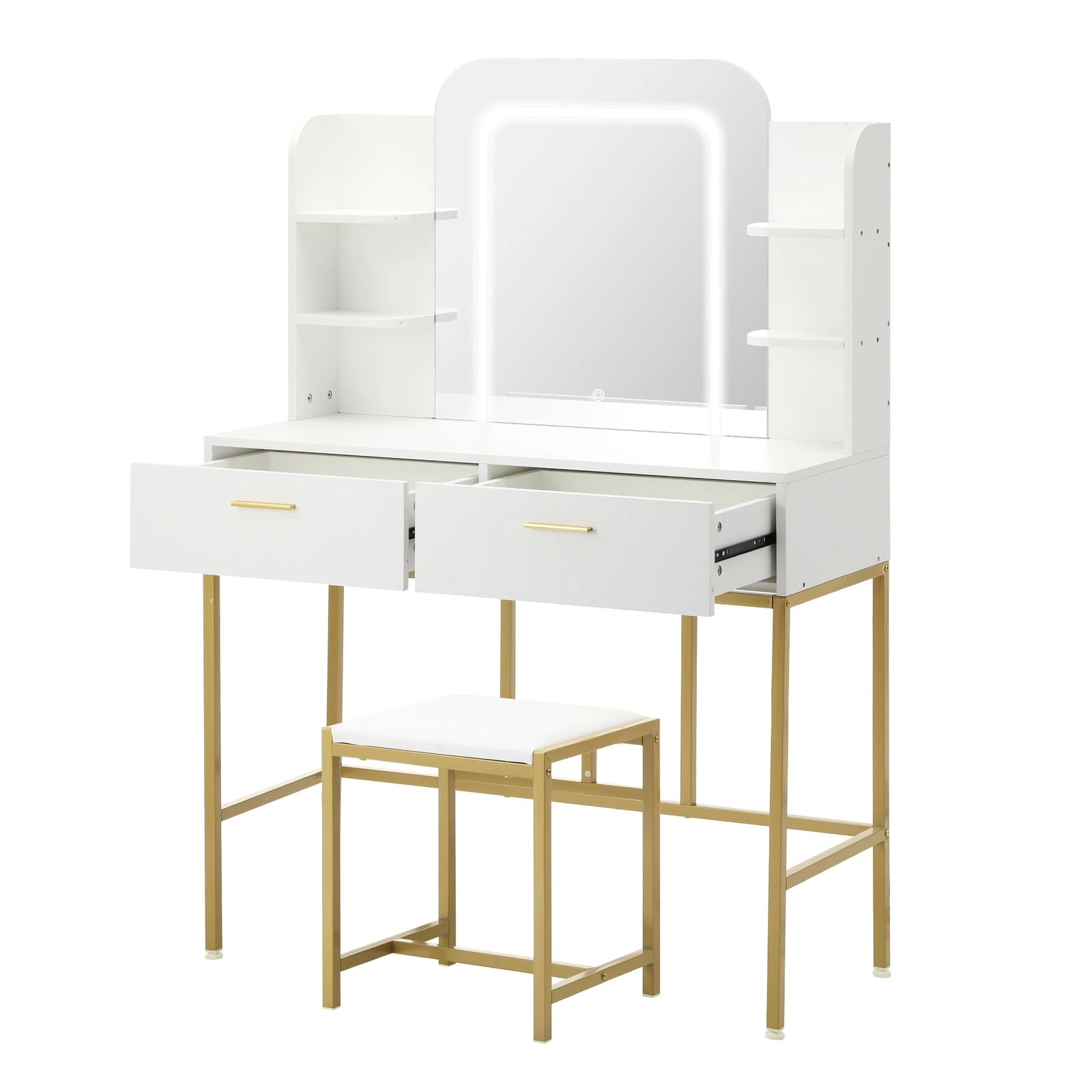 8 Oikiture Dressing Table Stool Set Makeup Led Mirror Vanity Iron Desk
 - Multi, 8 of 9