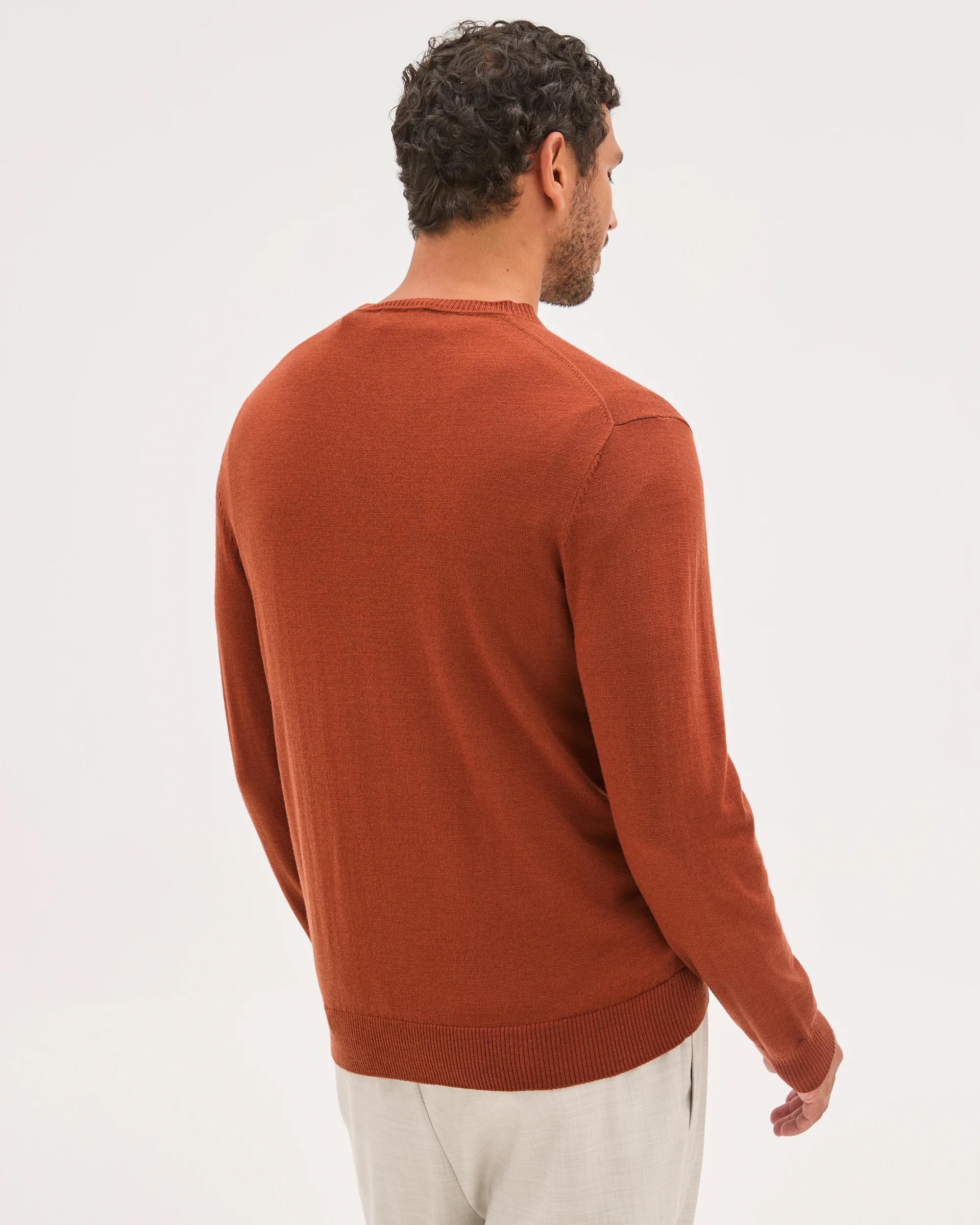 7 Preview Australian Merino Wool Knit Jumper RUST, 7 of 7