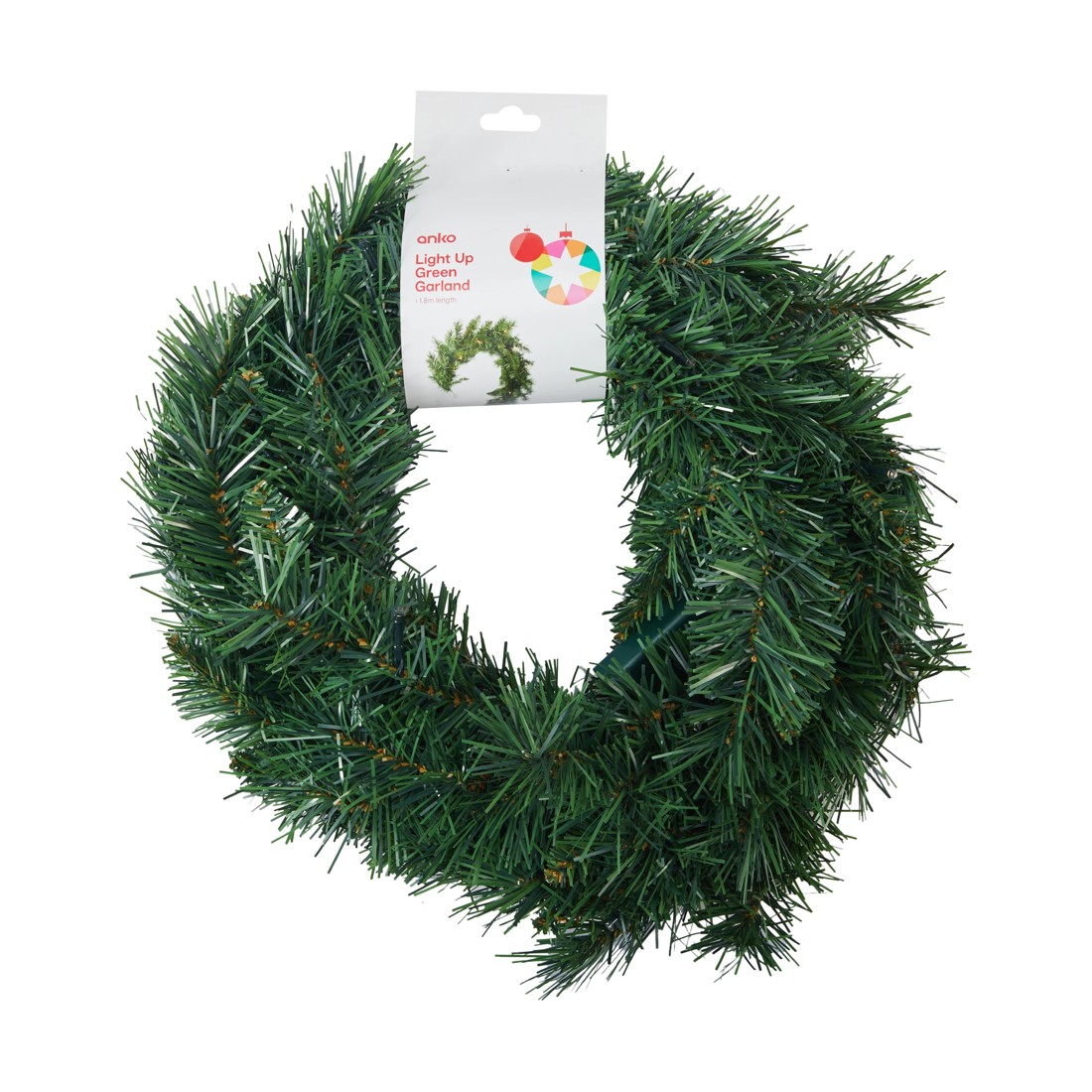 6 Light Up Green Garland, 6 of 7