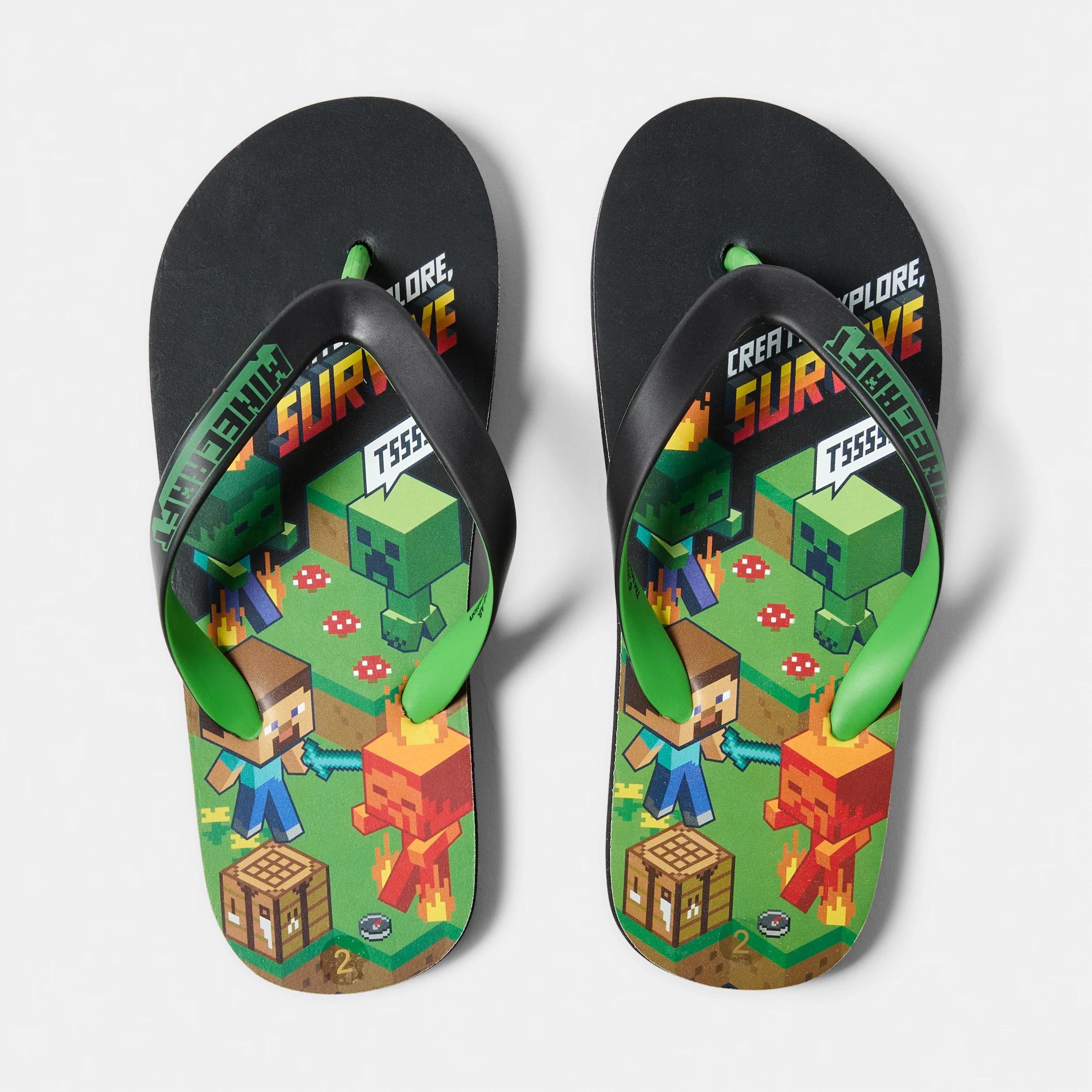4 Senior Minecraft License Thongs MINECRAFT TH PR BLK, 4 of 5