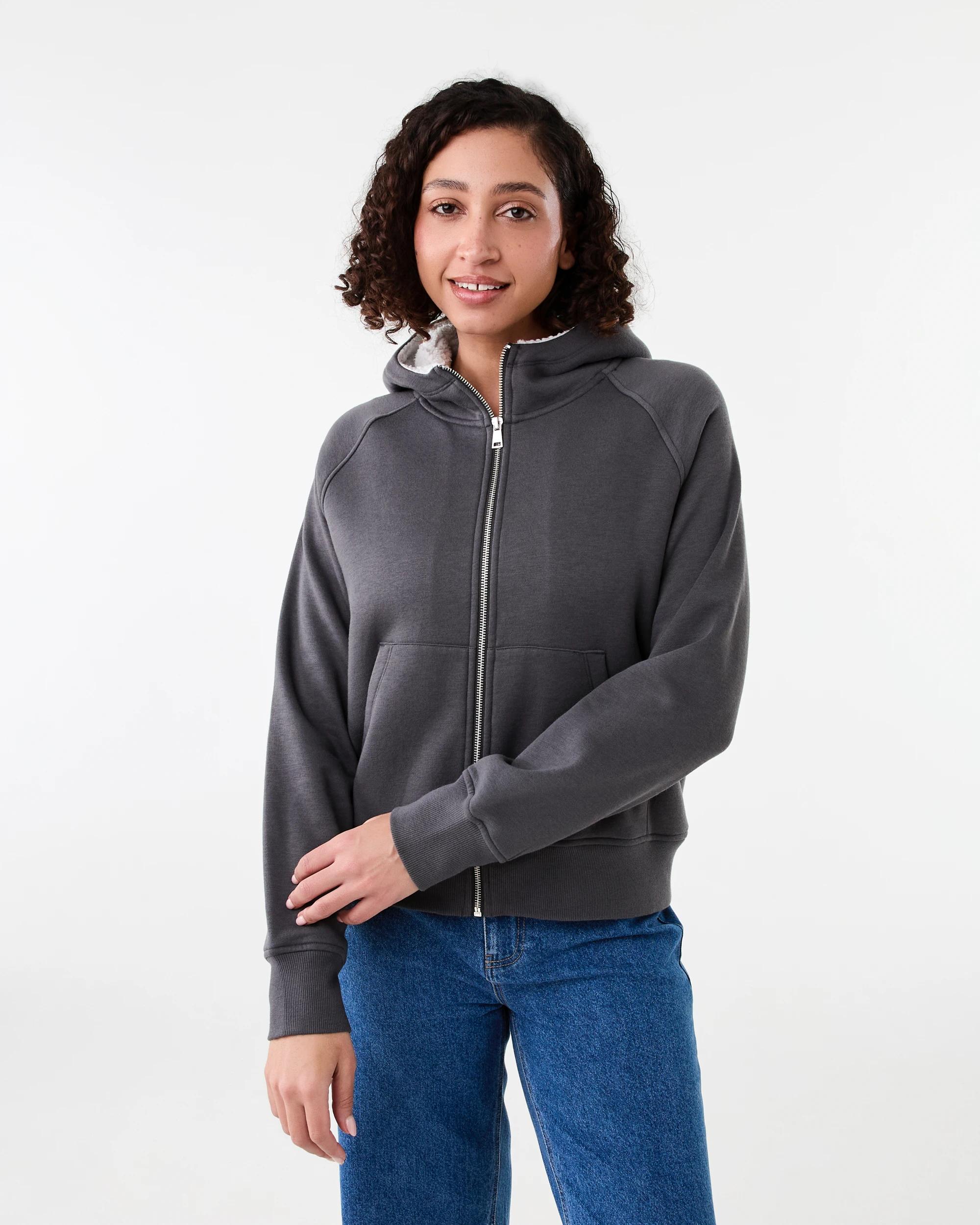 2 Long Sleeve Sherpa Zip Through Hoodie Magnet, 2 of 8
