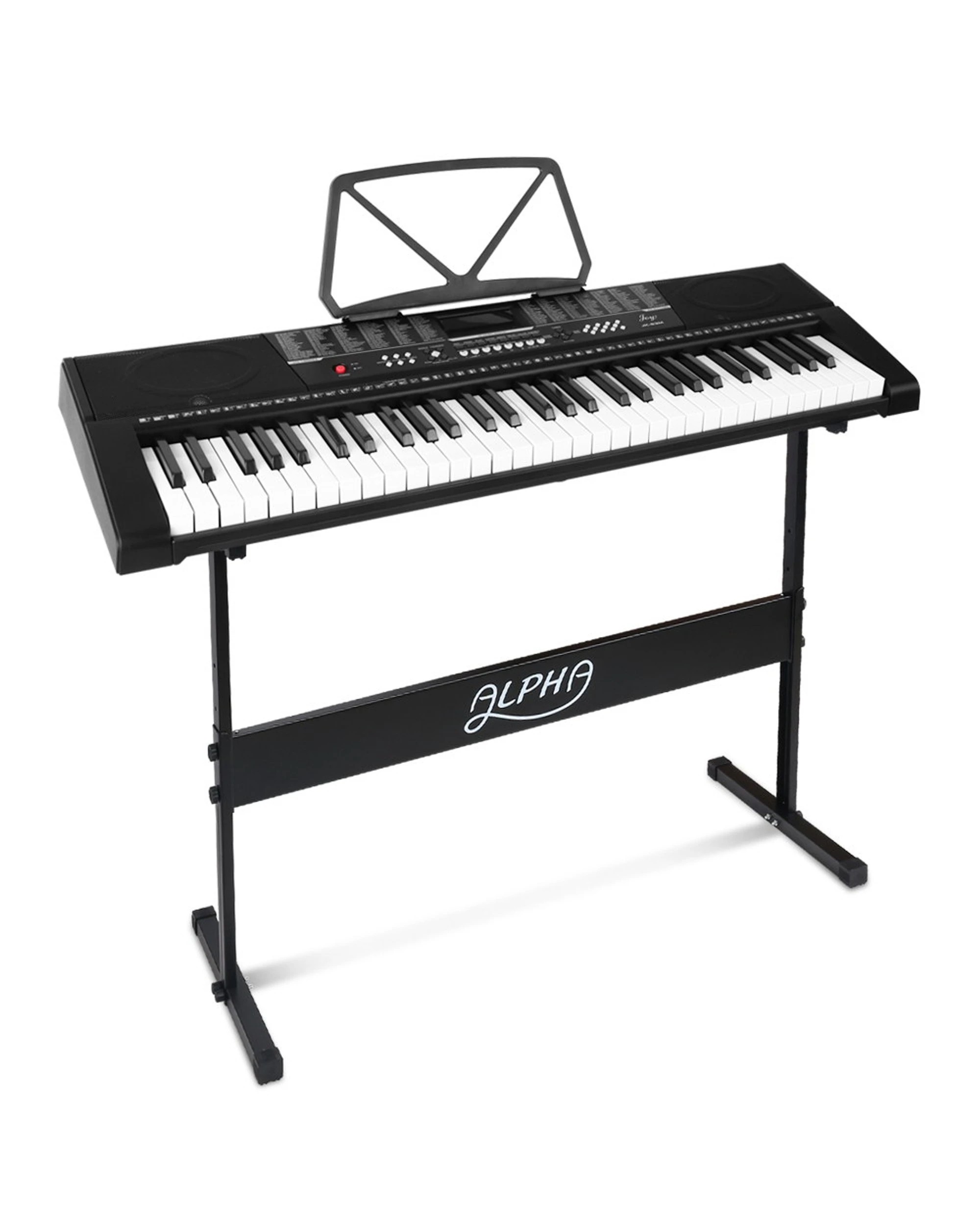 1 Alpha 61 Keys Electronic Piano Keyboard Digital Electric w/ Stand Sound Speaker - Black, 1 of 6