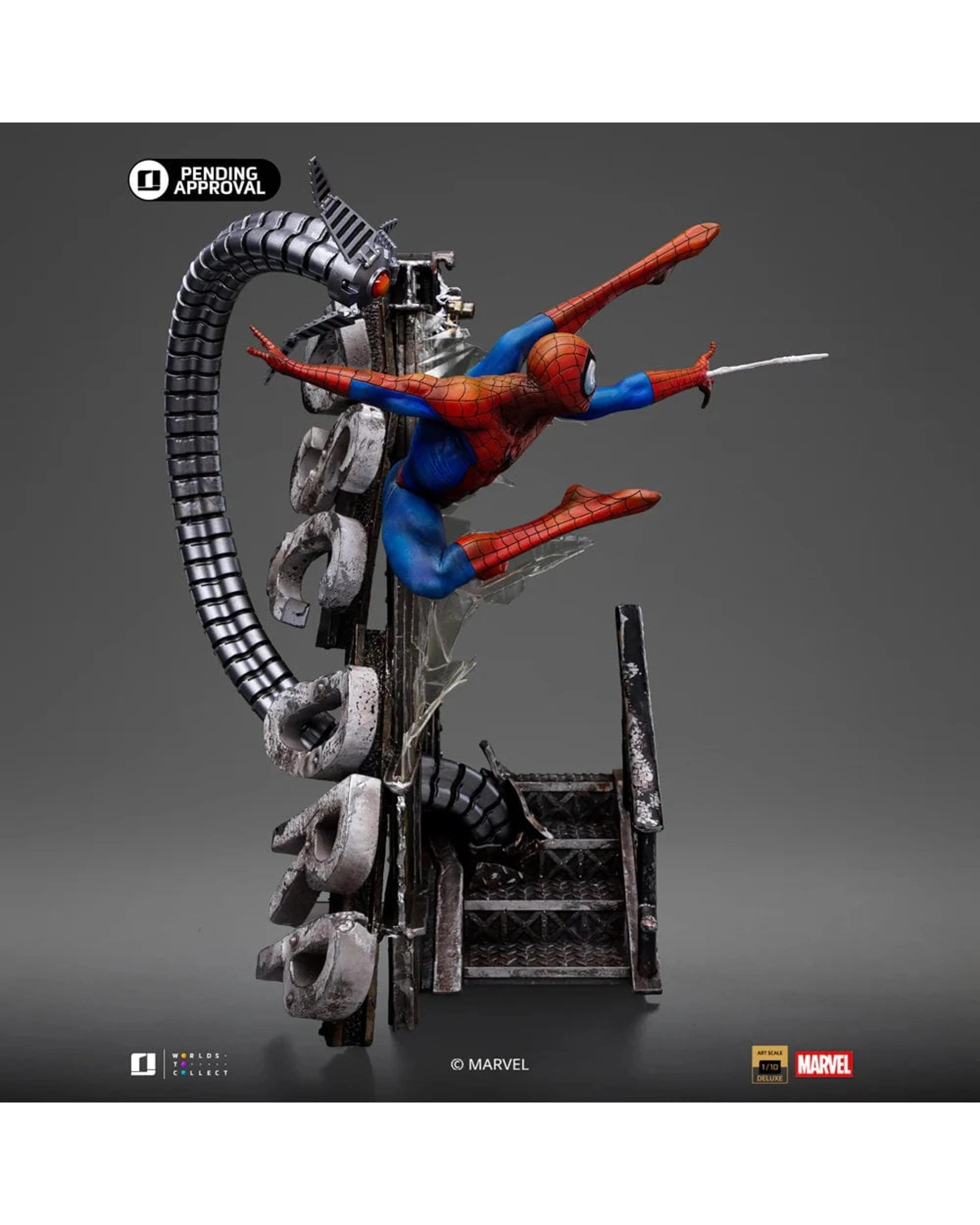 4 Marvel Comics Spider-Man Iron Studios 10th Anniversary Spider-Man Special Edition 1:10 Scale Statue, 4 of 10
