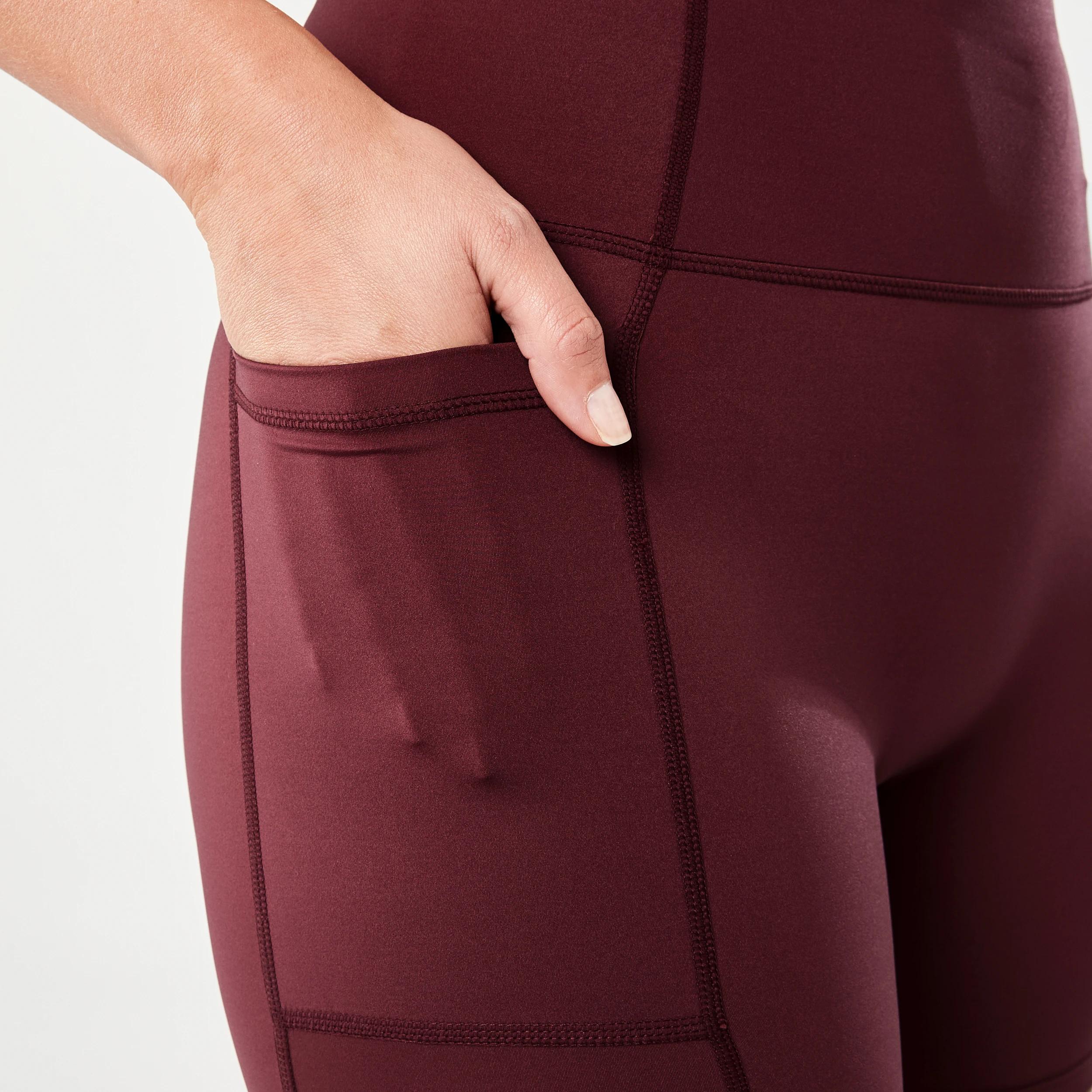 5 Active Womens Train Bike Shorts BURGUNDY CHERRY, 5 of 7