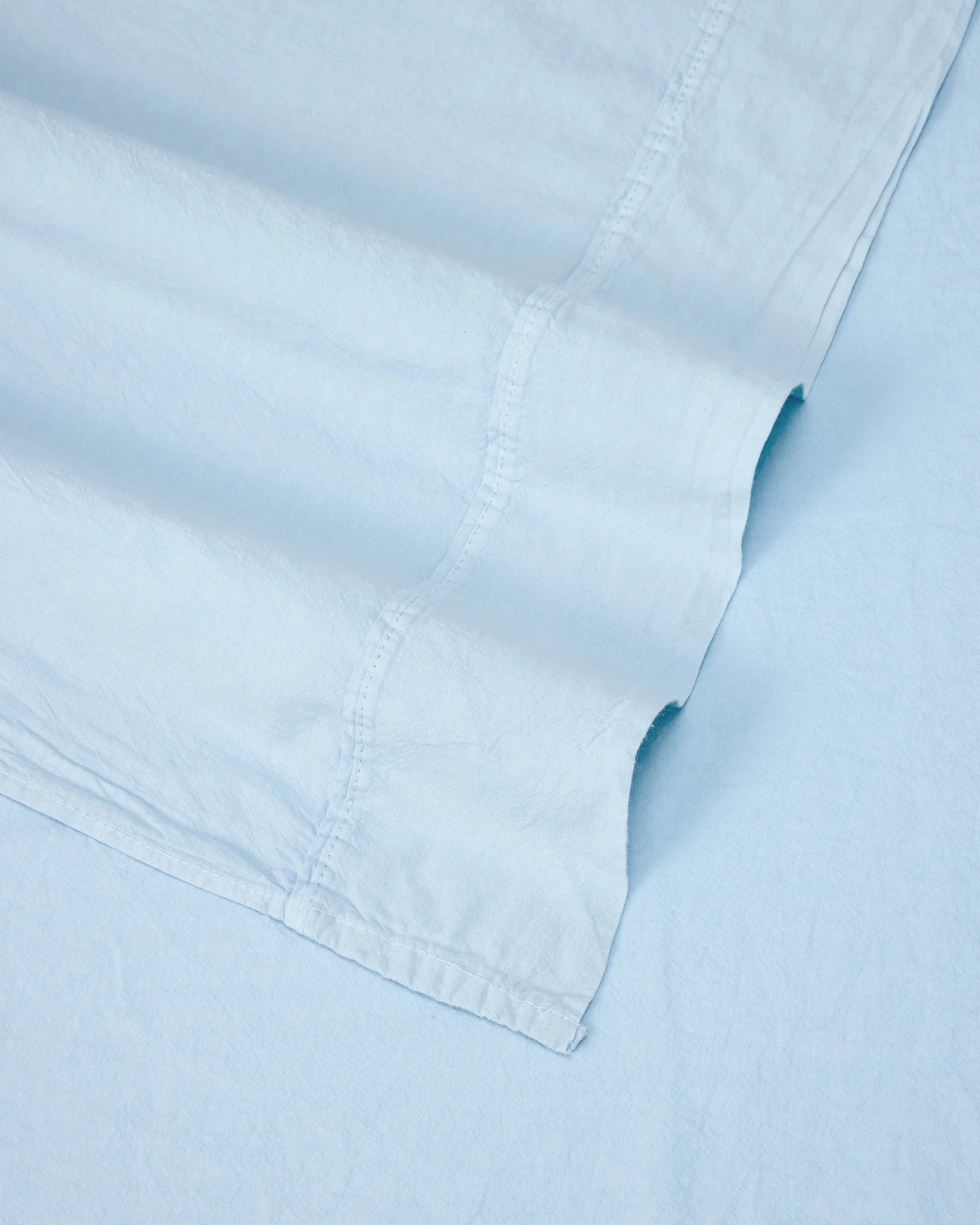 4 Stonewashed Cotton Sheet Set - Queen Bed, Blue, 4 of 5