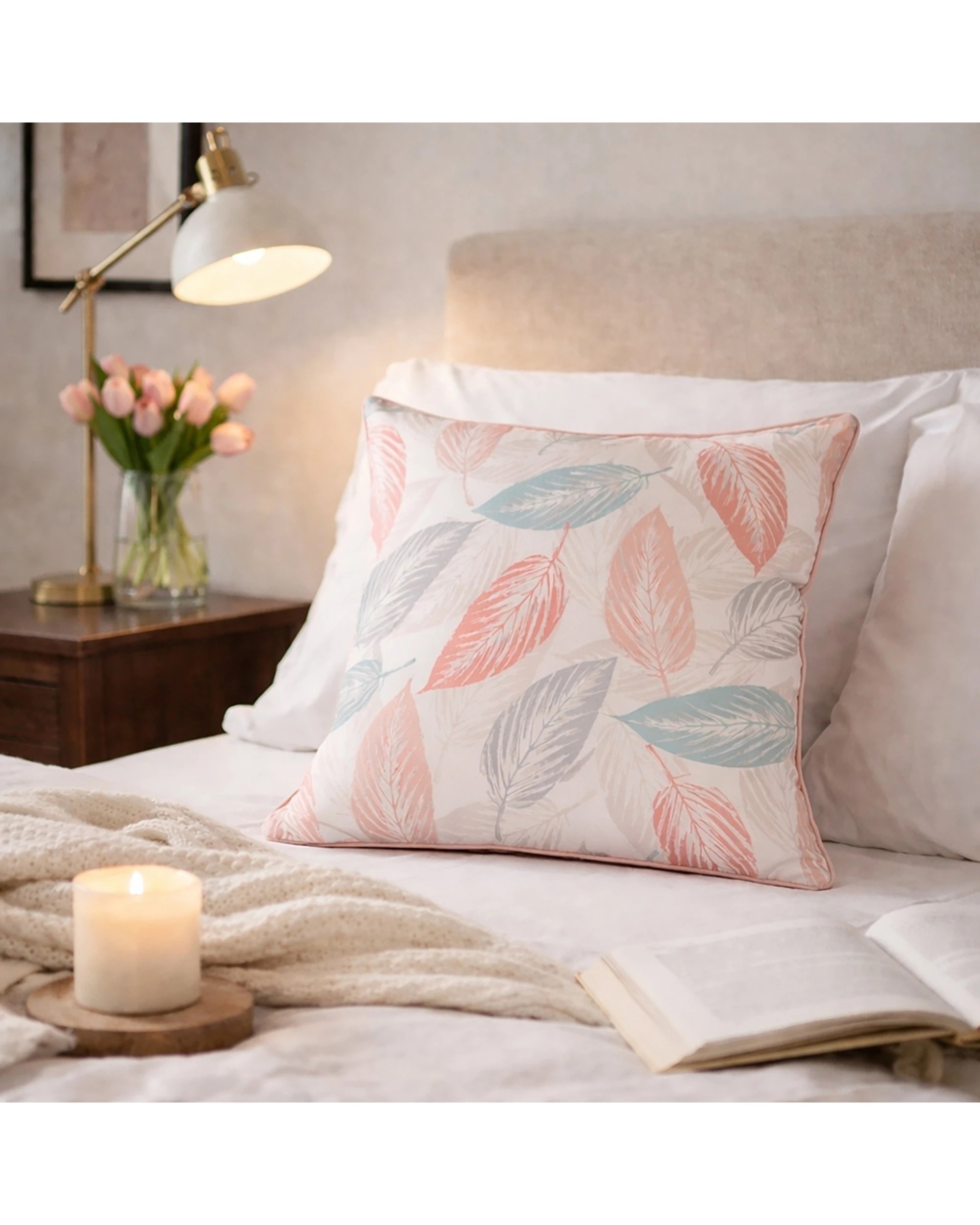 2 Urban Style Autumn Leaves Decorative Cushion Throw Pillow 45x45cm - Pattern, 2 of 6