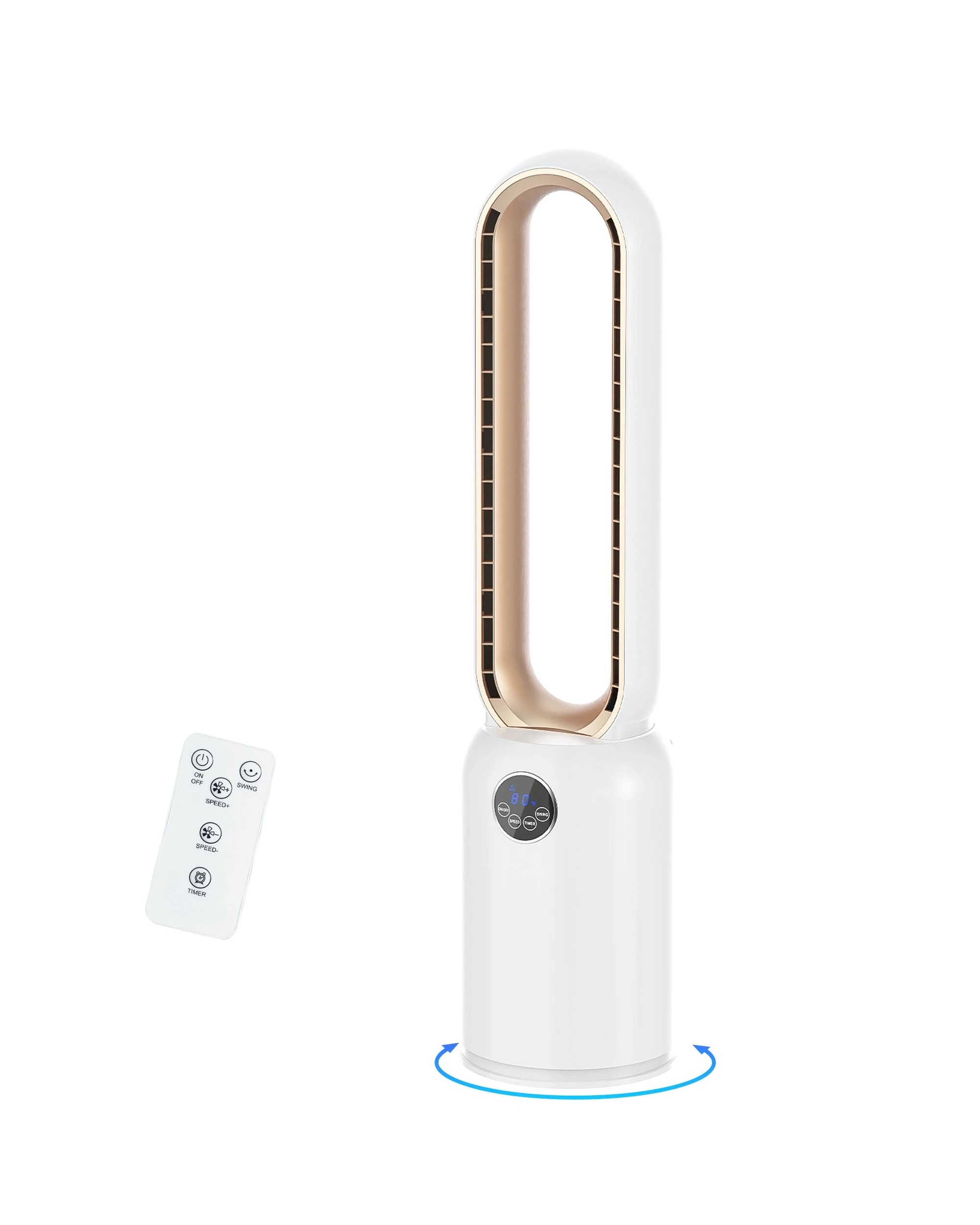 1 Advwin Bladeless Tower Fan,Touch Screen, 26 ft/s Air Circulator Fan [New Model 20% Air Flow Up], 1 of 8