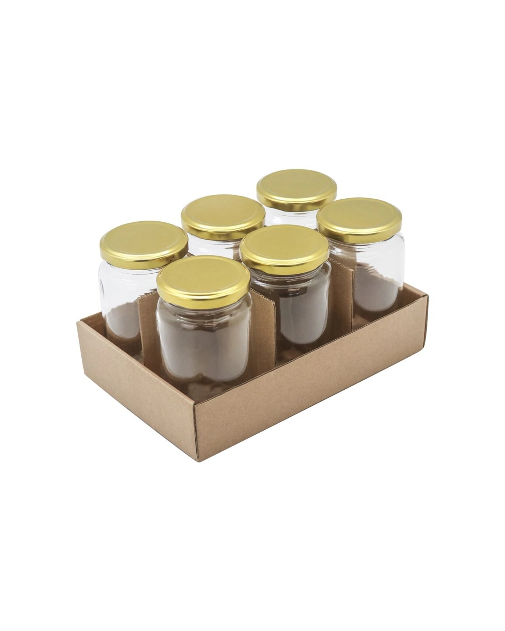 1 6pk Lemon & Lime Verona 360ml/12cm Glass Conserve Jar Container W/gold Lid Clear
 - Clear, 1 of 2