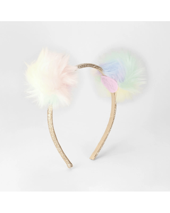 Pom Pom Headband - Gold Tone