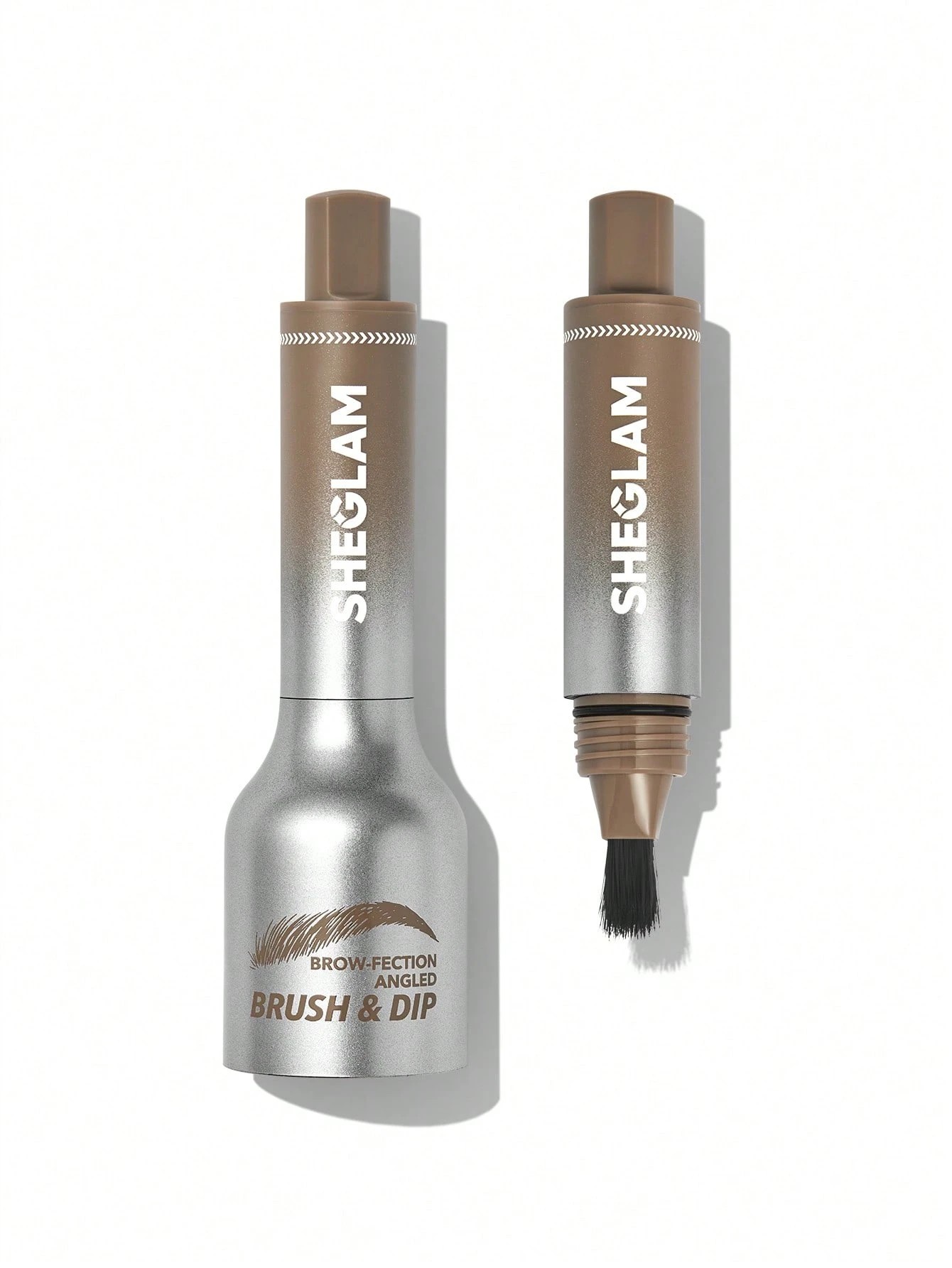 1 SHEGLAM Brow-Fection Angled Brush & Dip - Light Brown, 1 of 7