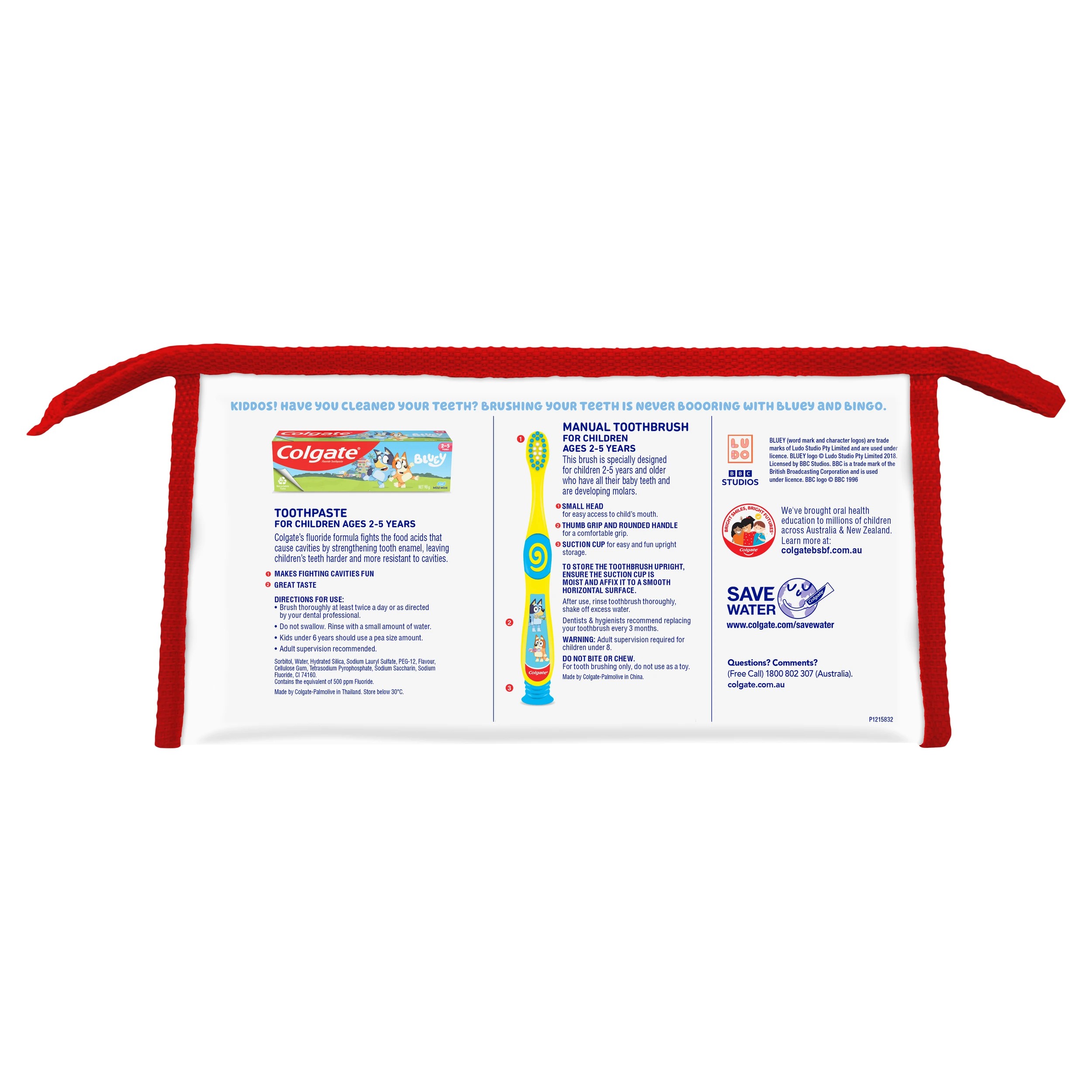 2 Colgate Kids Bluey Toothpaste & Toothbrush Pack, 2 of 10