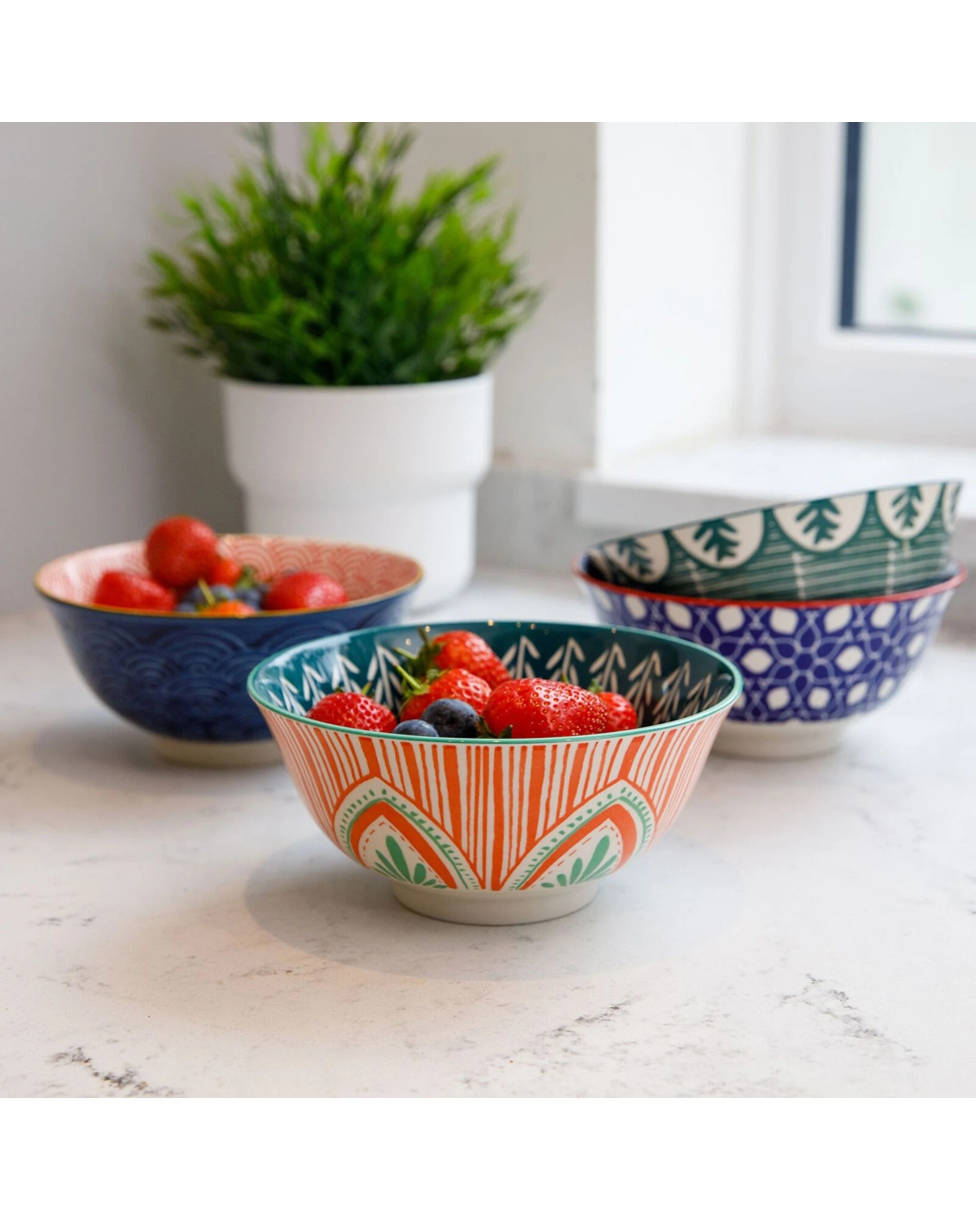 3 Mikasa 4pc Does It All Kitchen Glazed Bowl 15.7cm Durable Microwave Dishwasher Safe - Multi, 3 of 8