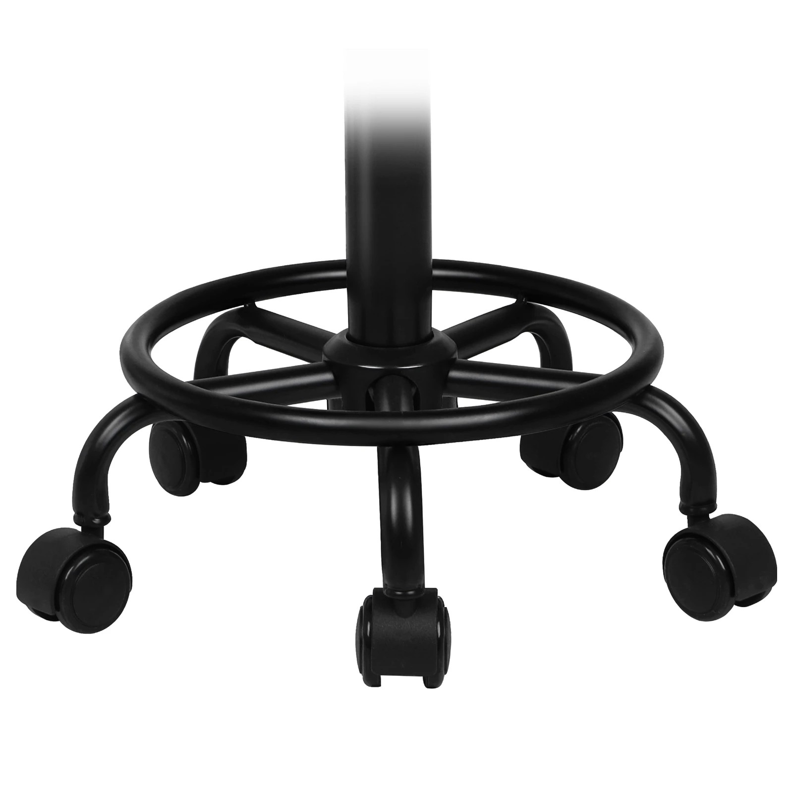 4 Alfordson Salon Stool Round Swivel Barber Hair Dress Chair Fabric - Grey, 4 of 7