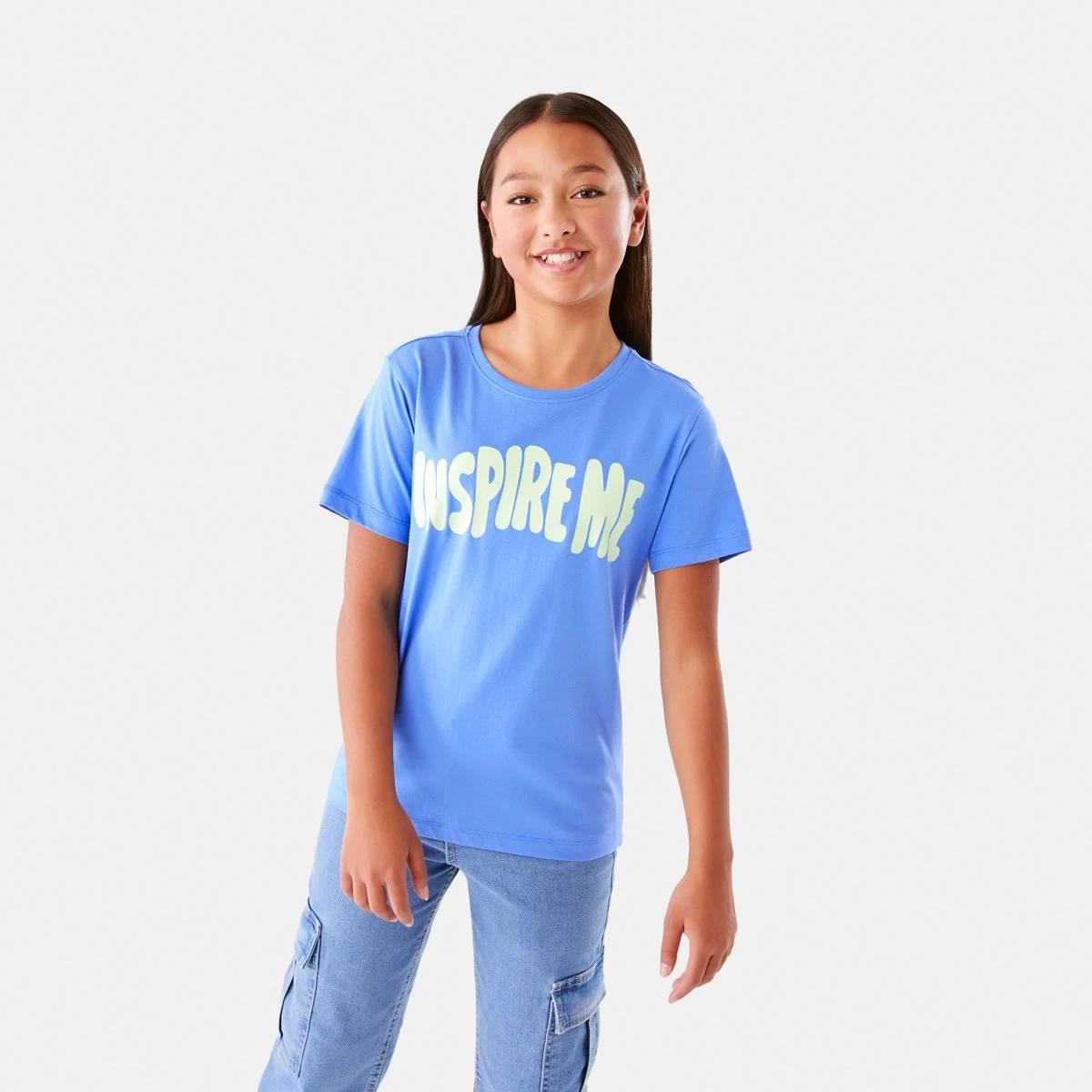 1 Short Sleeve Print T-shirt Blu Inspo, 1 of 8