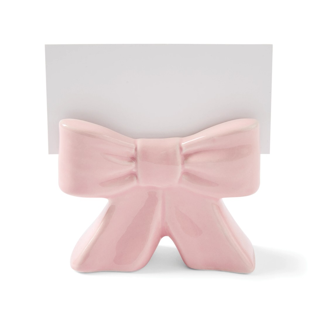 5 4 Pack Pink and Red Ceramic Bow Placecard Holders, 5 of 9